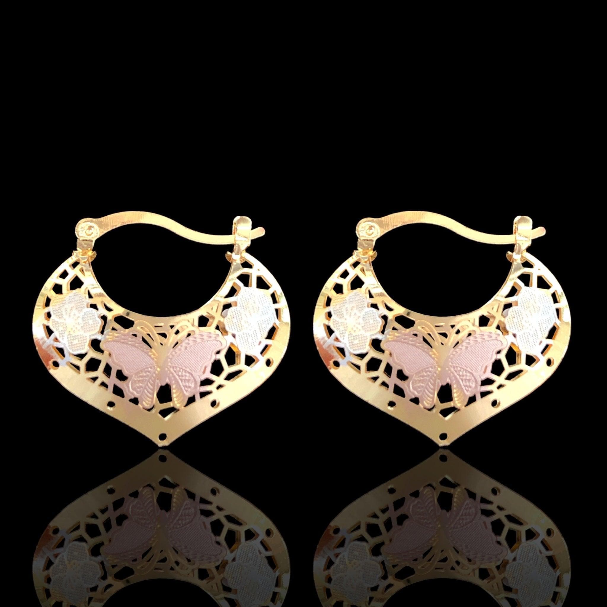 OLE 0478 -18K Gold Filled Oro Laminado EARRING - KUANIA