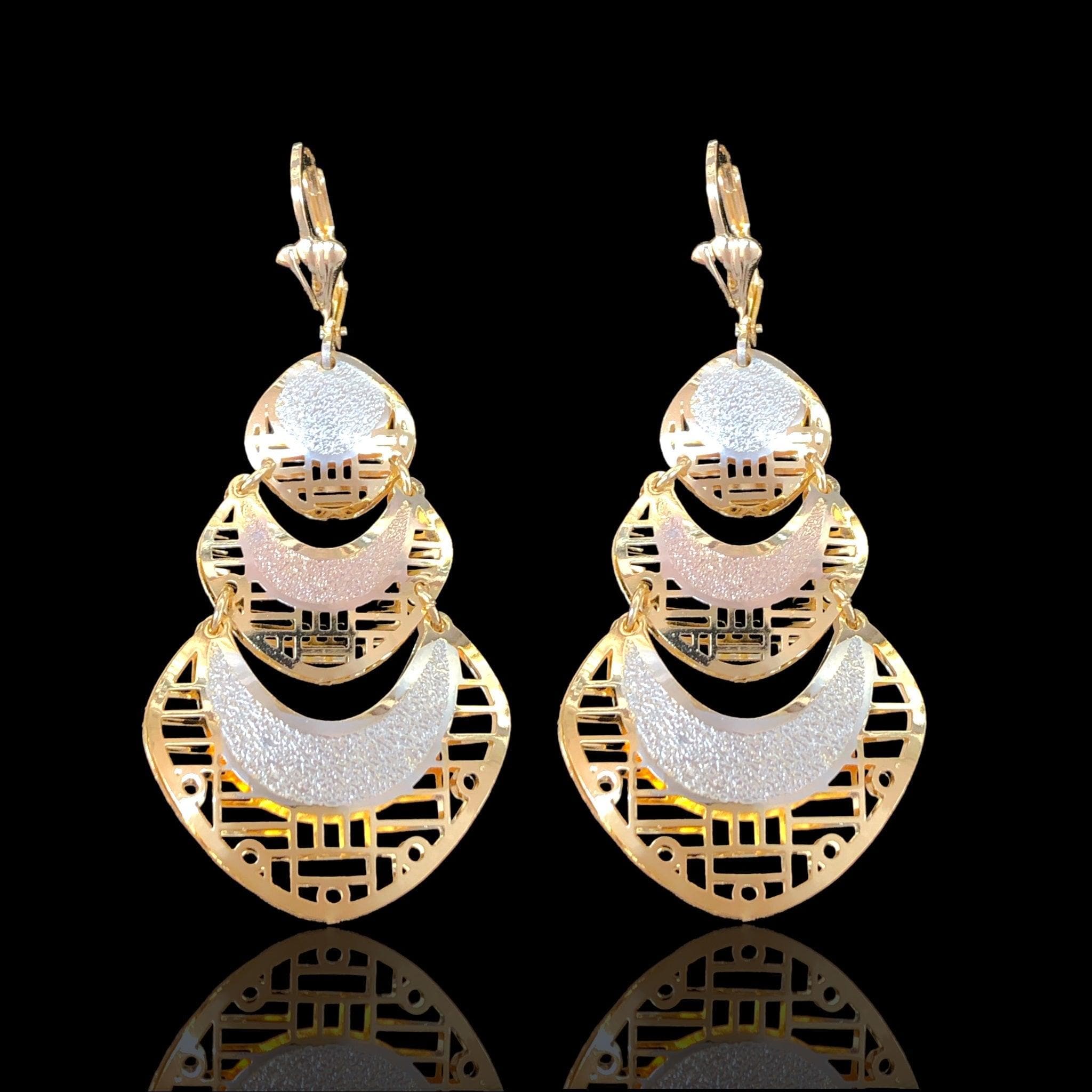 OLE 0481 -18K Gold Filled Oro Laminado EARRING - KUANIA