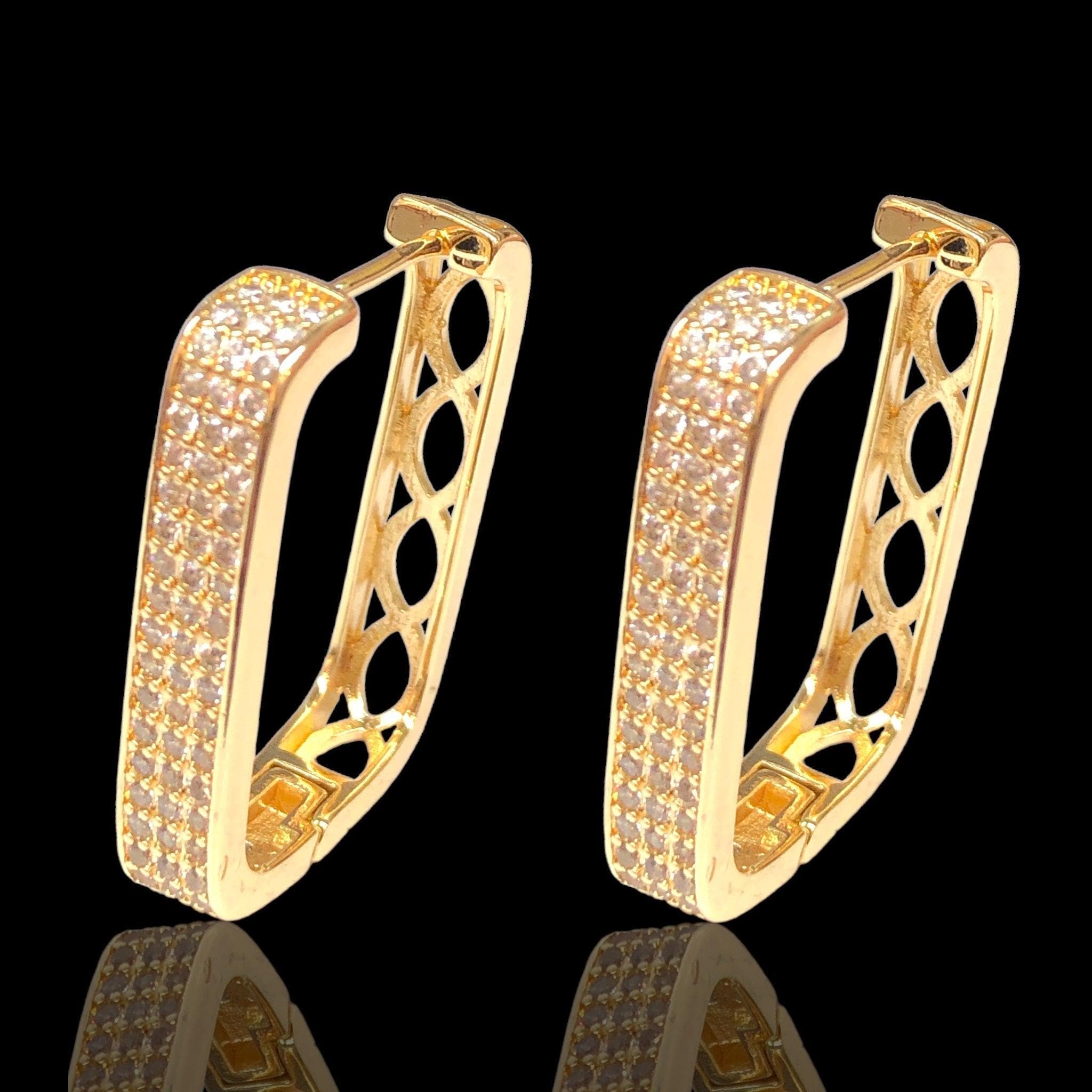 OLE 0553 -18K Gold Filled Oro Laminado EARRINGS - KUANIA