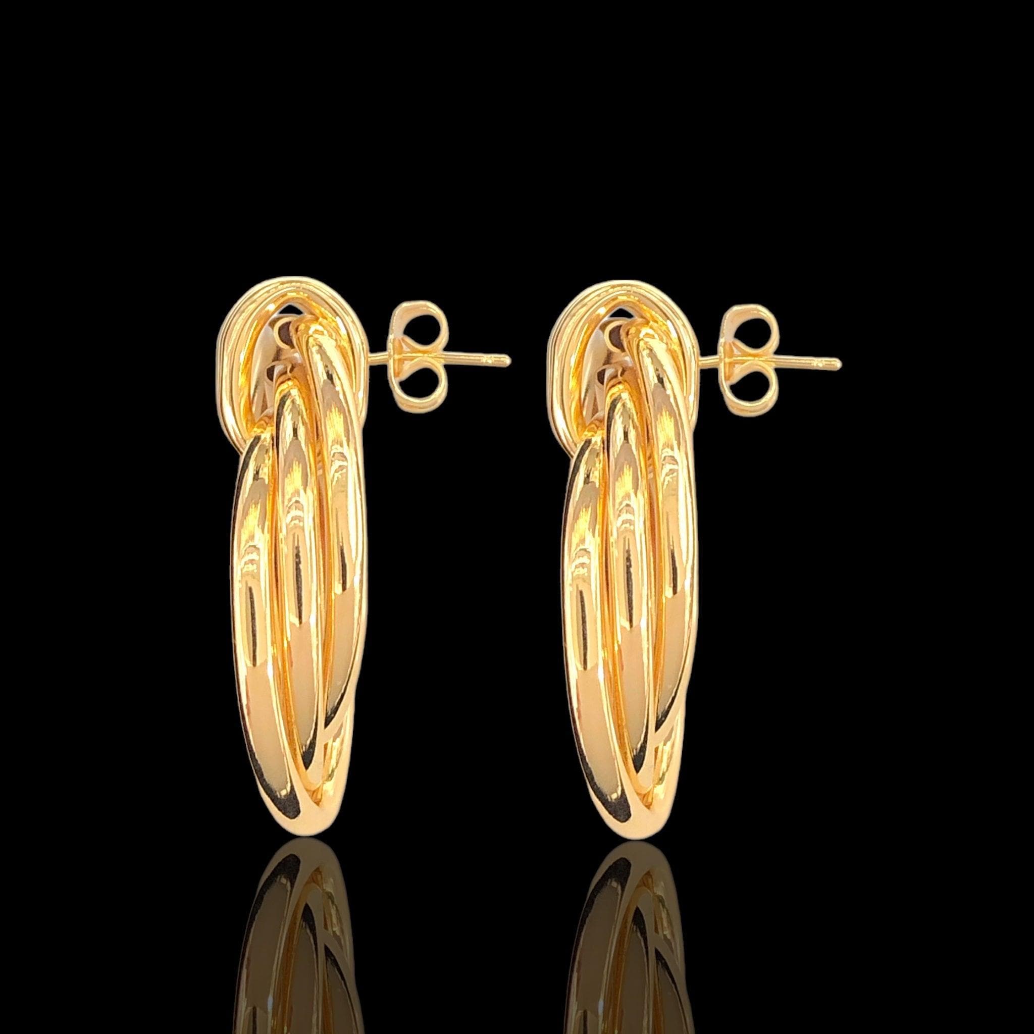OLE 0568 -18K Gold Filled Oro Laminado EARRINGS - KUANIA