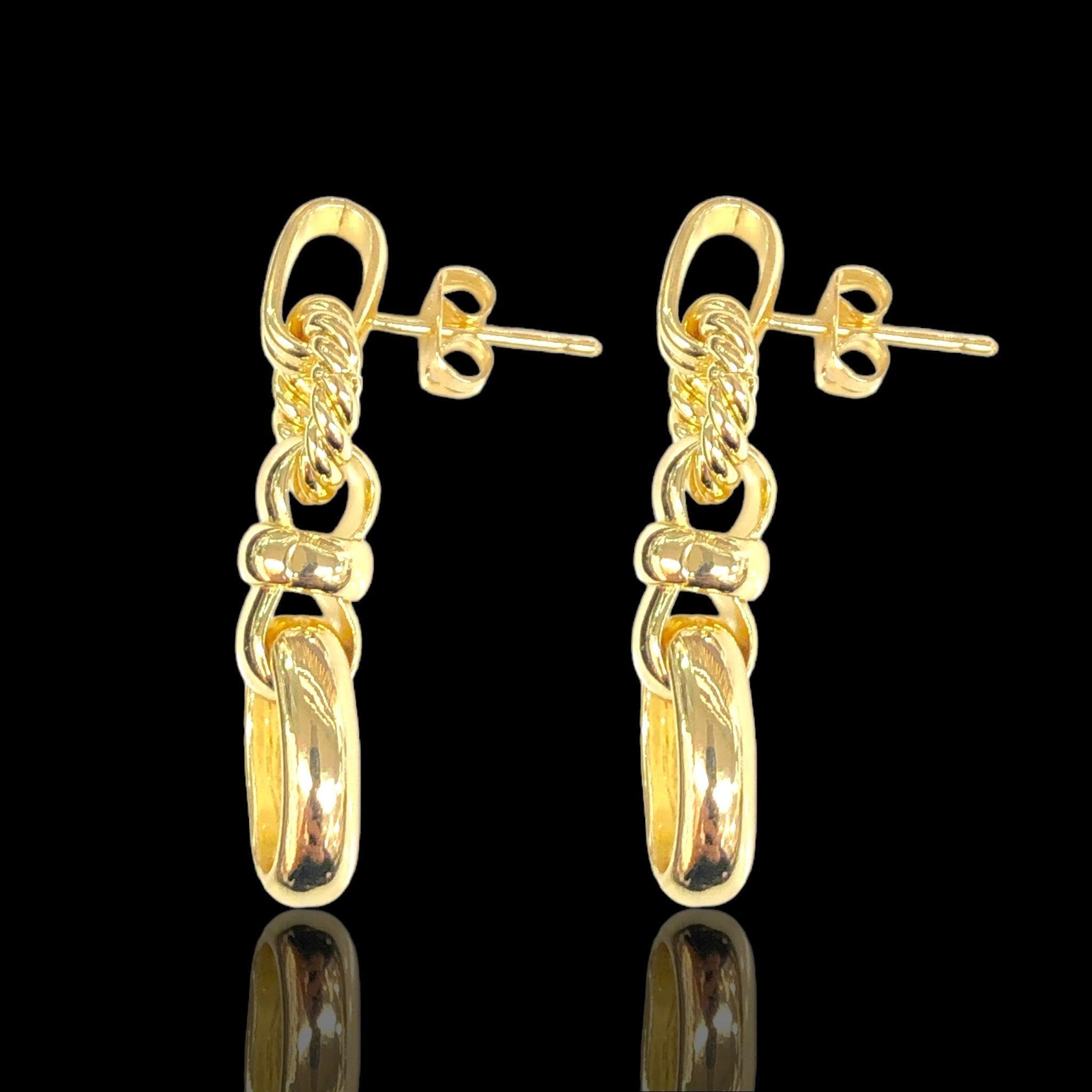 OLE 0582 -18K Gold Filled Oro Laminado EARRINGS - KUANIA