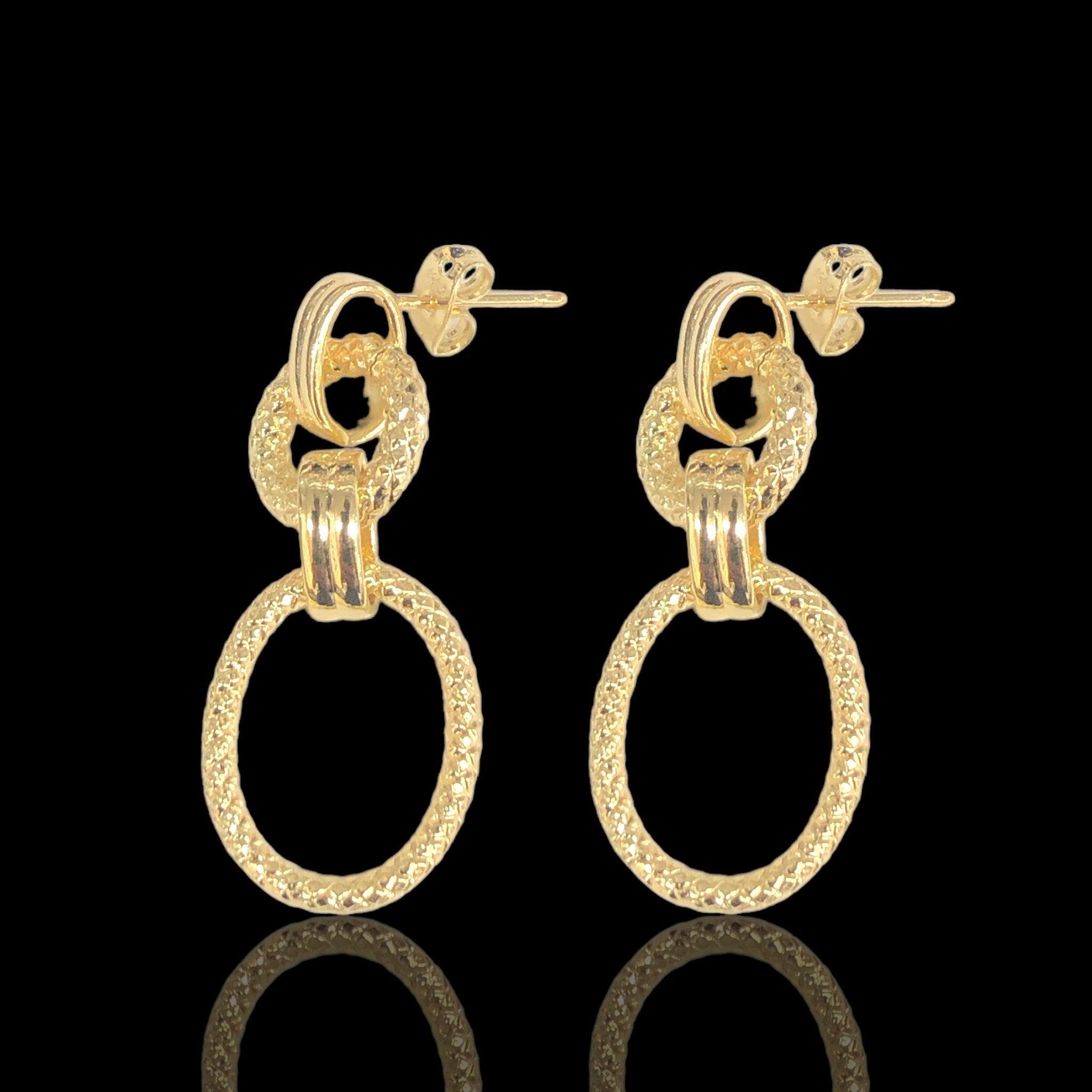 OLE 0588 -18K Gold Filled Oro Laminado EARRINGS - KUANIA