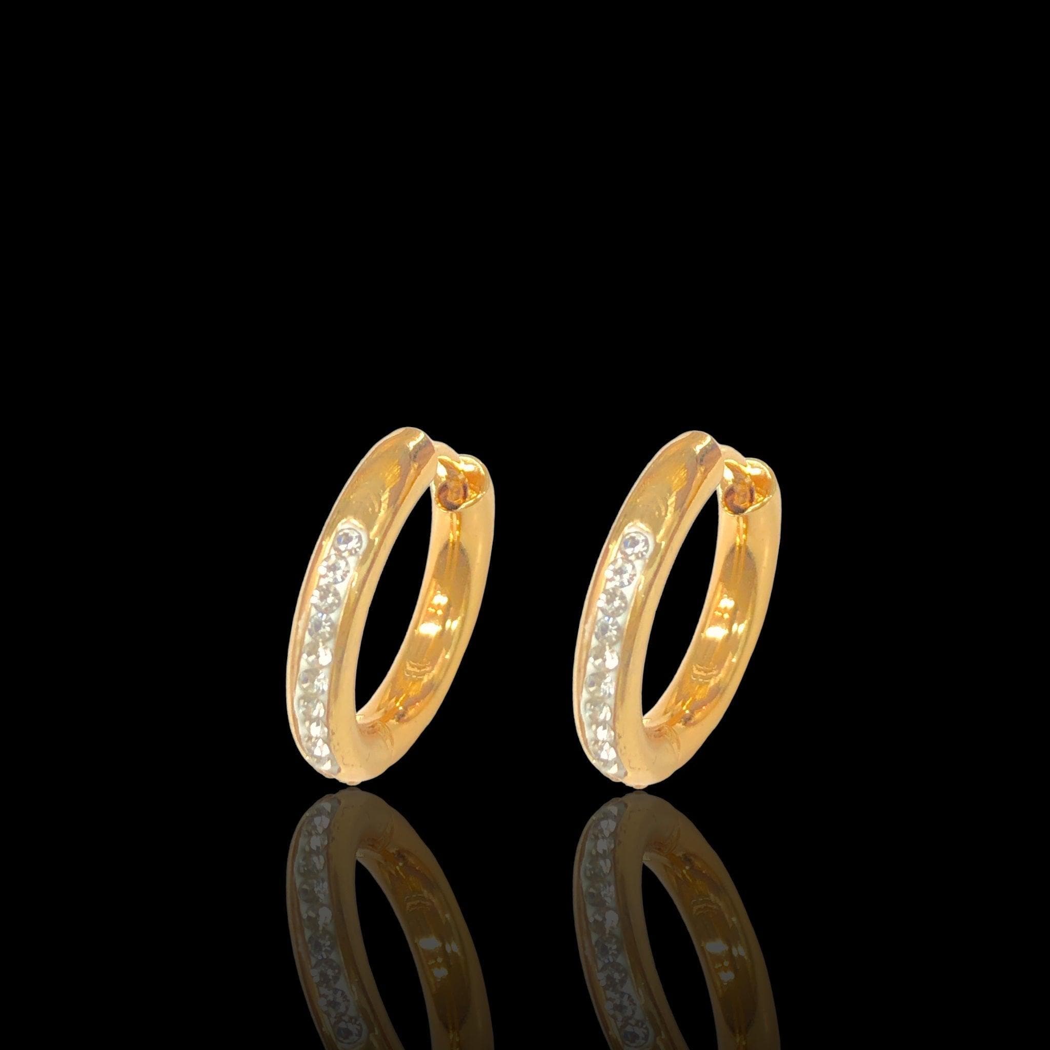 Stainless Steel Minimalist CZ Huggie Earrings