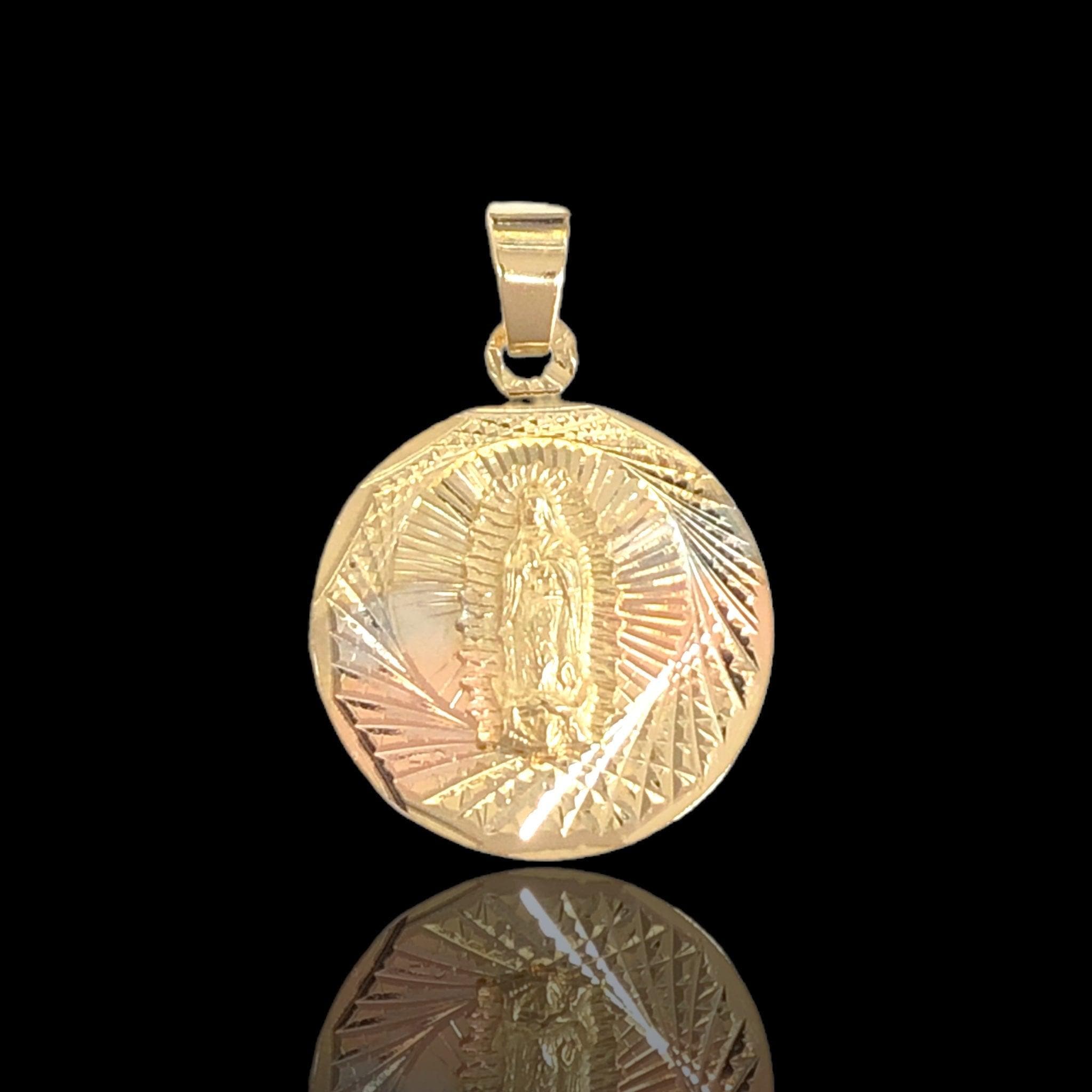 OLP 0202 -18K Gold Filled Oro Laminado 3 TONE, GUADALUPE, NEW, PENDANT - KUANIA