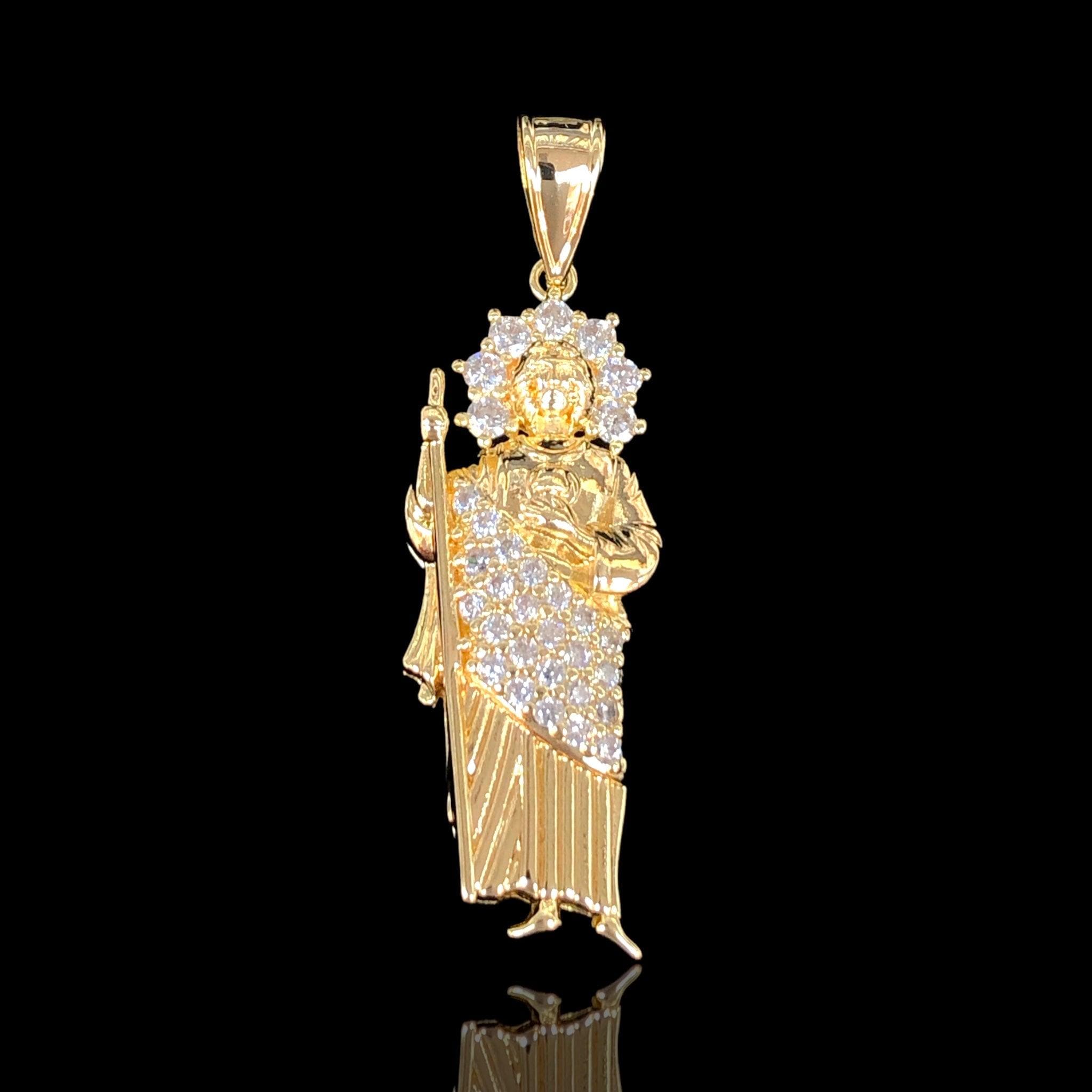 18K Gold-Filled Saint Jude CZ Pendant