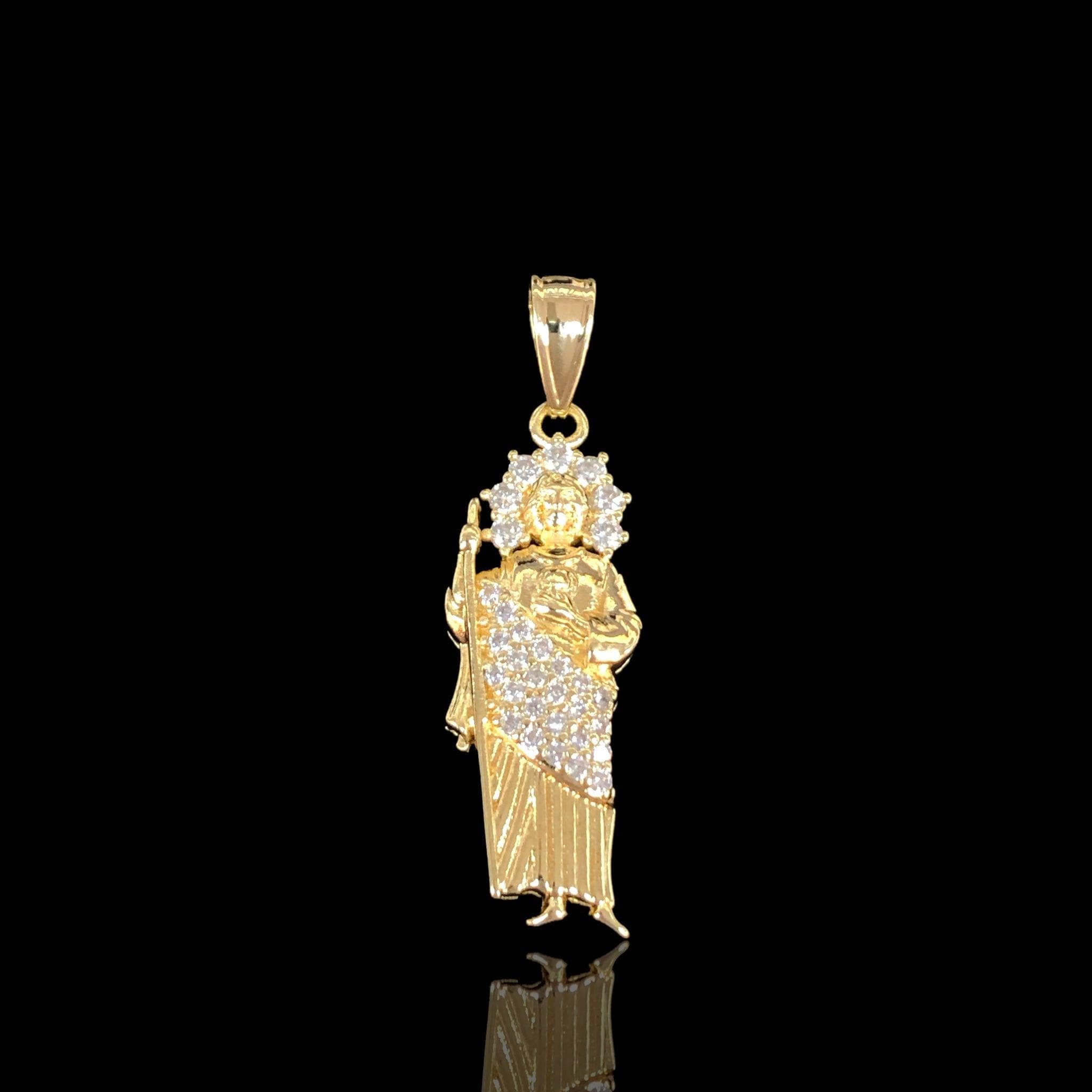 18K Gold-Filled Saint Jude CZ Pendant