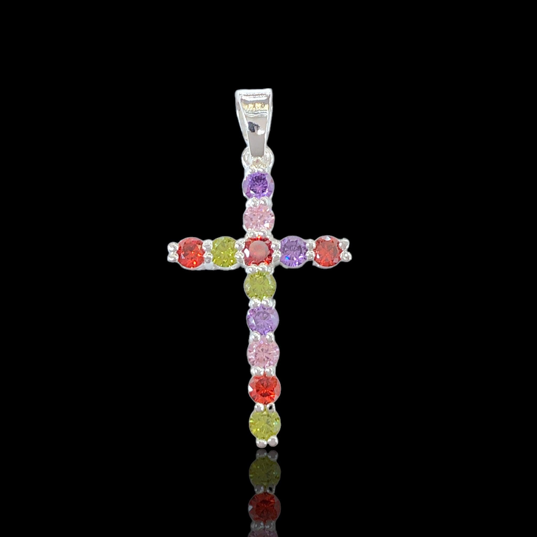 OLP 0476 925 Silver Plated Classic Style Cross Pendant Kuania Oro Laminado