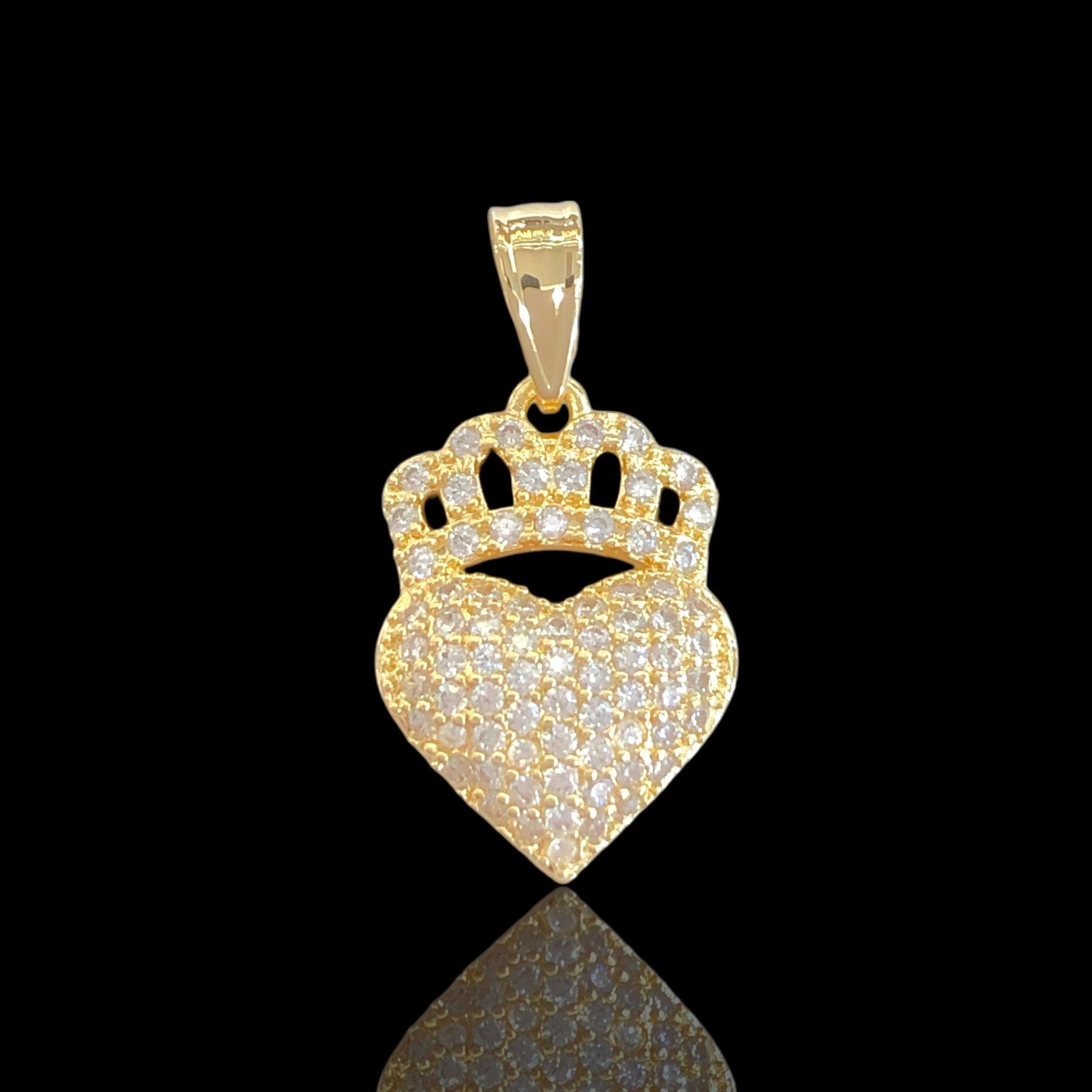 OLP 0498 18K Gold Filled Princess Heart Pendant- kuania oro laminado