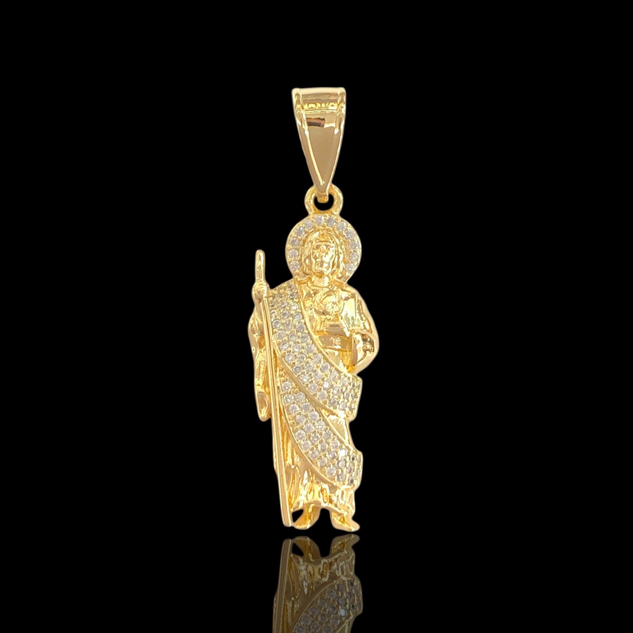 18K Gold Filled Vatican San Judas Pendant- kuania oro laminado