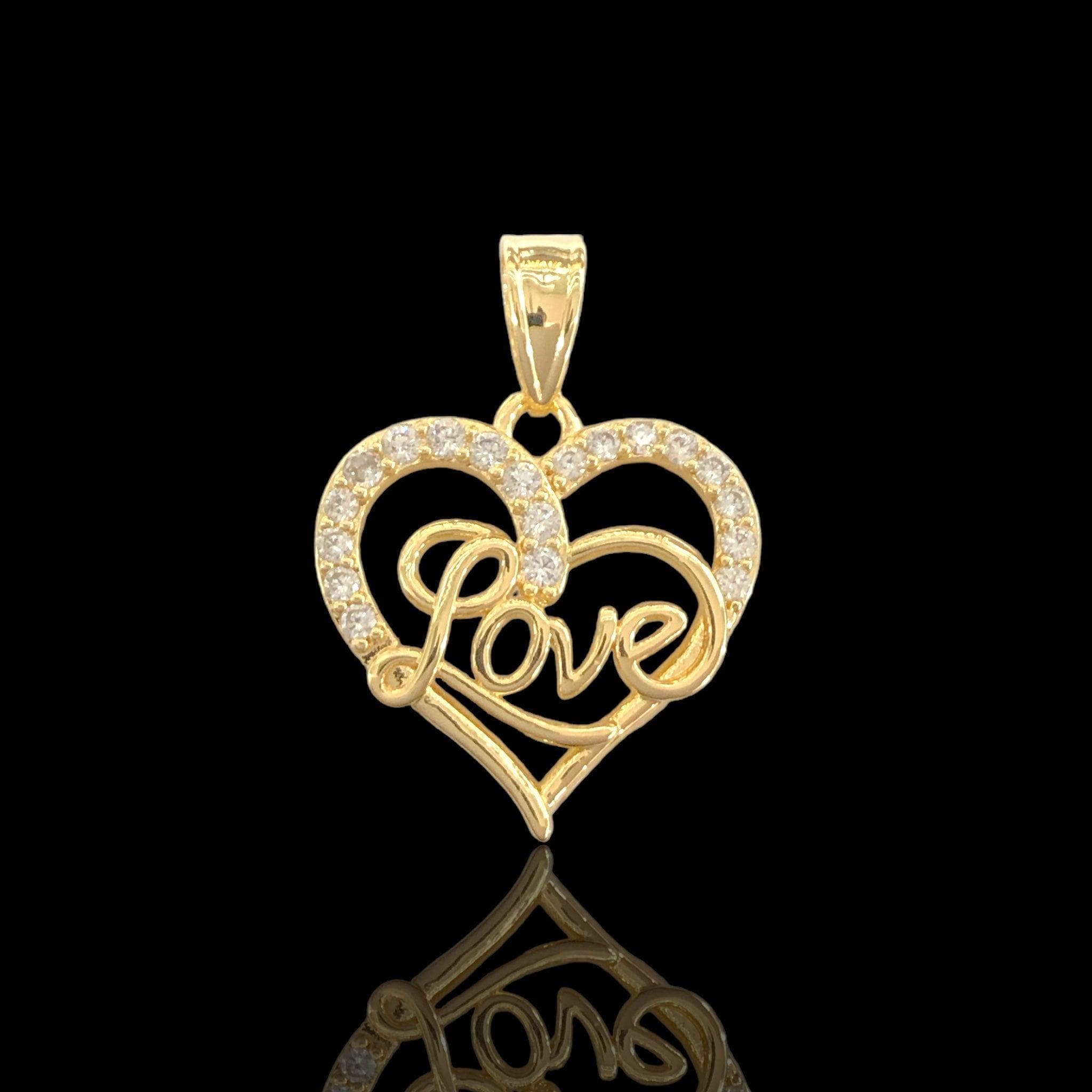 18K Gold Filled Eternal Love Heart Pendant- kuania oro laminado