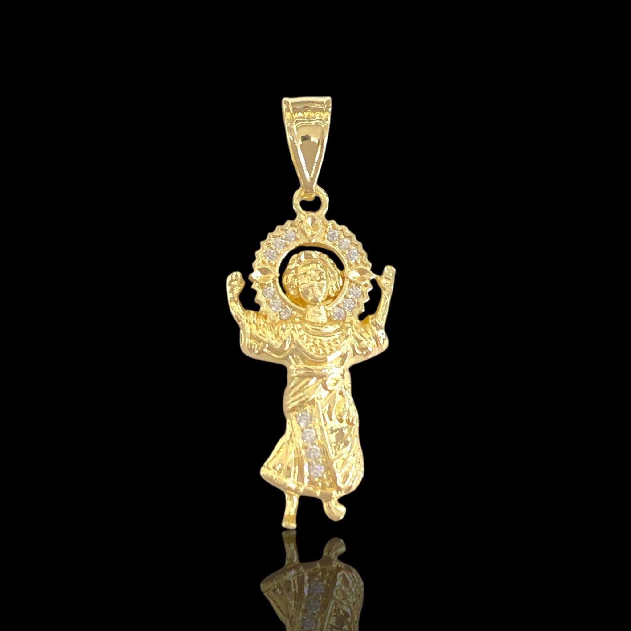 18K Gold Filled Niño Baby Jesus Pendant- kuania oro laminado