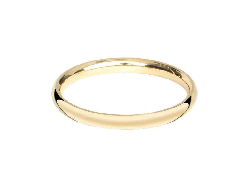316L Stainless Steel 2mm Classic Gold Band Ring- kuania oro laminado