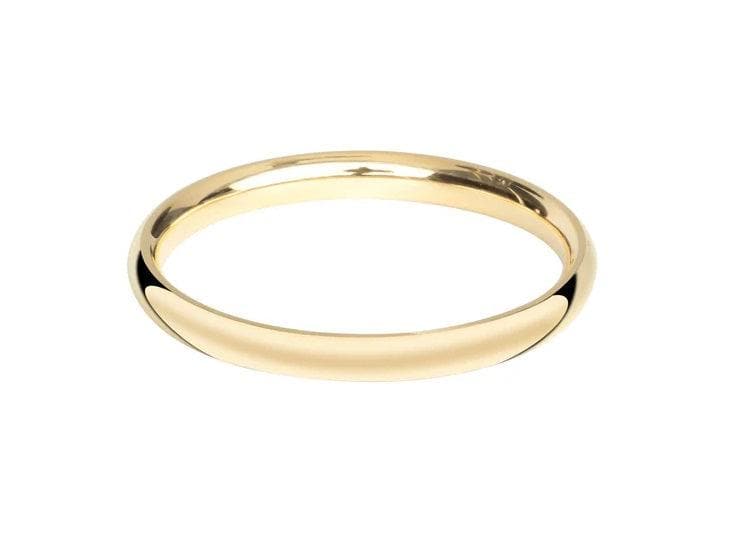 316L Stainless Steel 3mm Classic Gold Band Ring- kuania oro lamiando