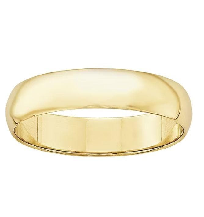316L Stainless Steel 5mm Classic Gold Band Ring- kuania oro laminado