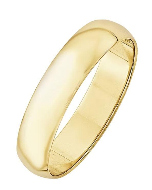 316L Stainless Steel 5mm Classic Gold Band Ring- kuania oro laminado