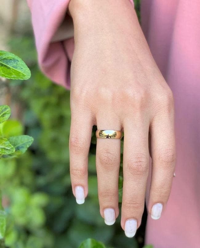 316L Stainless Steel 6mm Classic Gold Band Ring