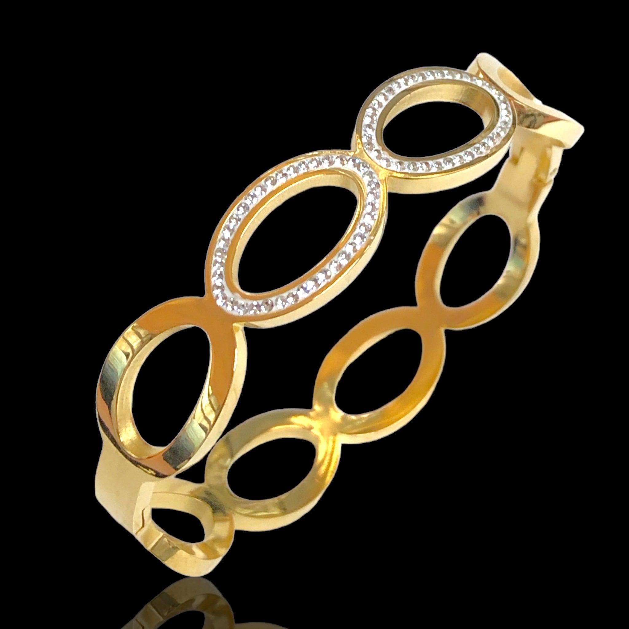 OLS 0053 -18K Gold Filled Oro Laminado BANGLE - KUANIA