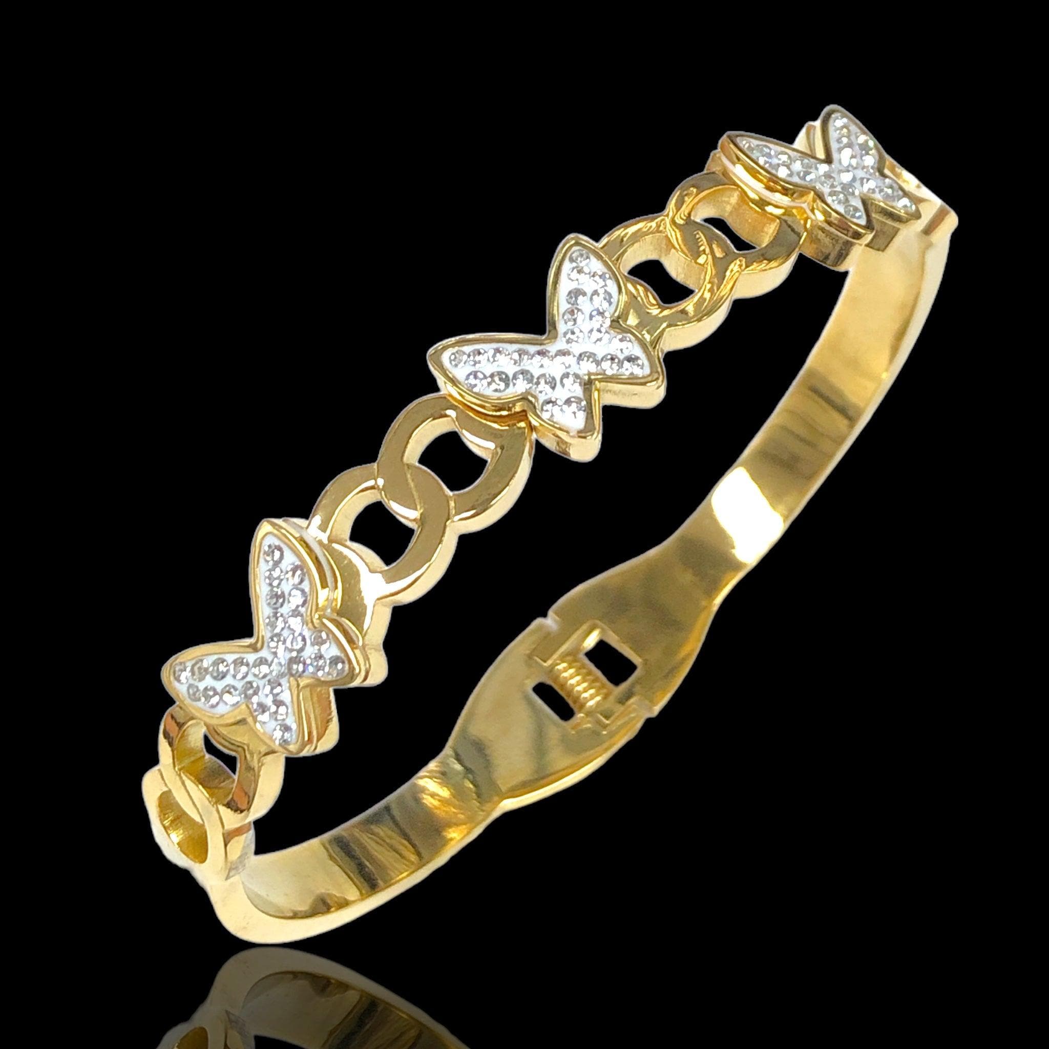 OLS 0054 -18K Gold Filled Oro Laminado BANGLE - KUANIA