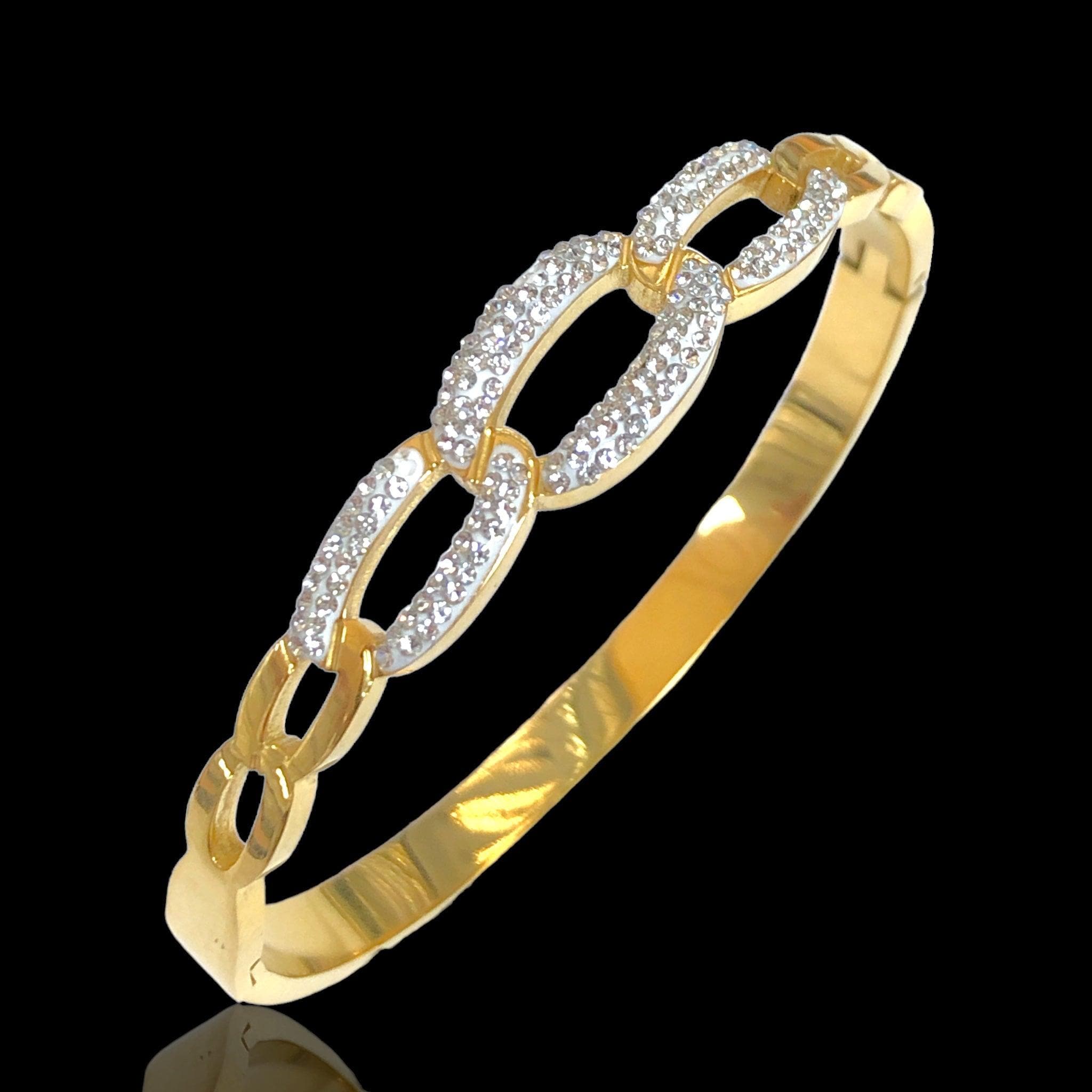 OLS 0057 -18K Gold Filled Oro Laminado BANGLE - KUANIA