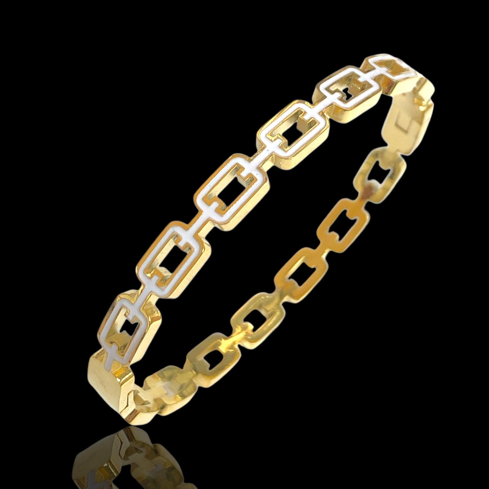 OLS 0058 -18K Gold Filled Oro Laminado BANGLE - KUANIA