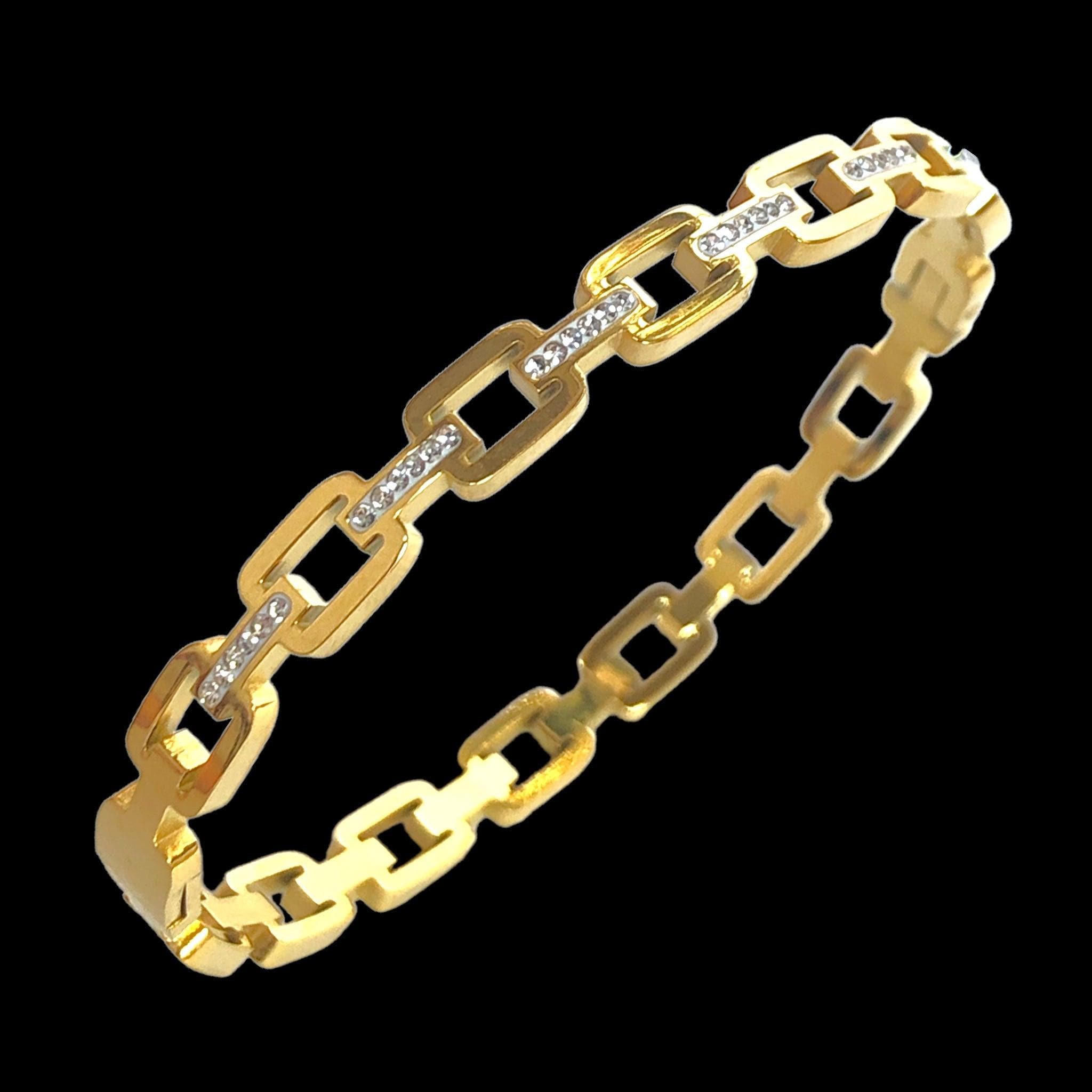 OLS 0059 -18K Gold Filled Oro Laminado BANGLE - KUANIA