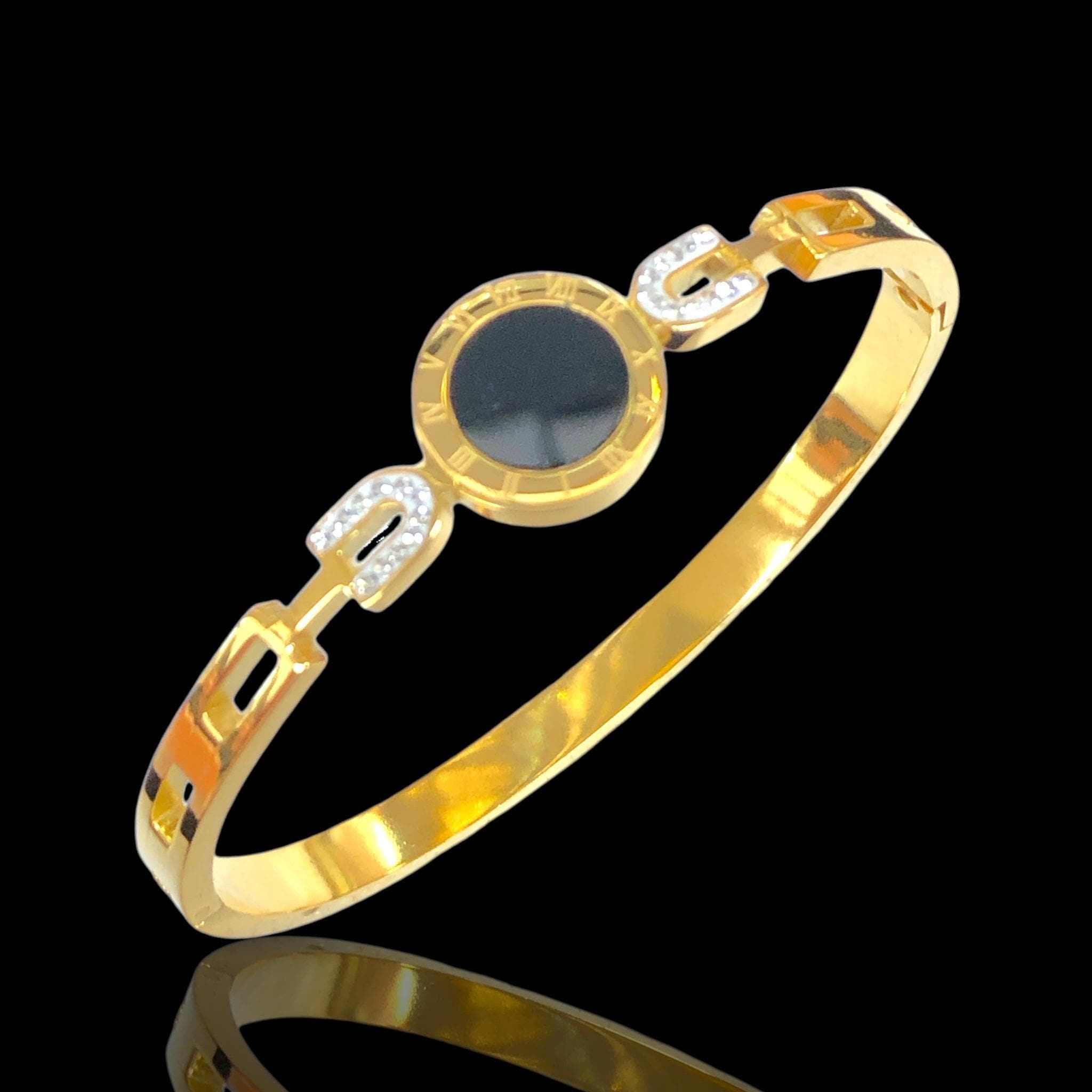 OLS 0073 18k Gold Filled Stainless Steel Swiss Royal Bangle- kuania oro laminado