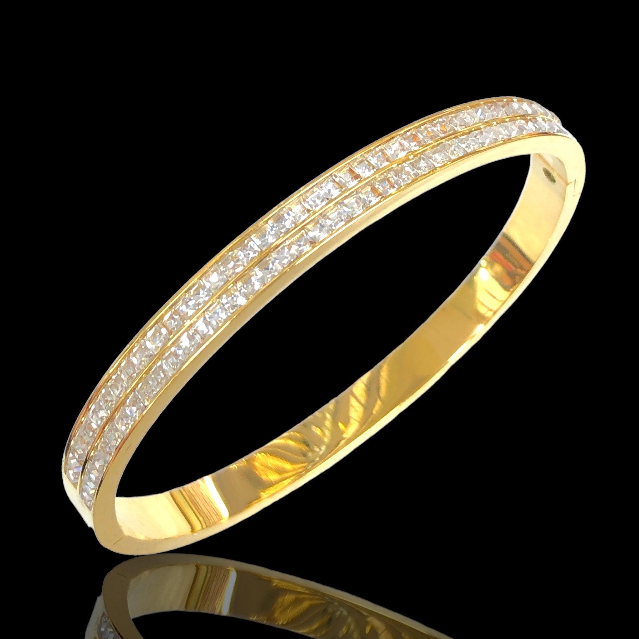 OLS 0075 -18K Gold Filled Oro Laminado BANGLE - KUANIA