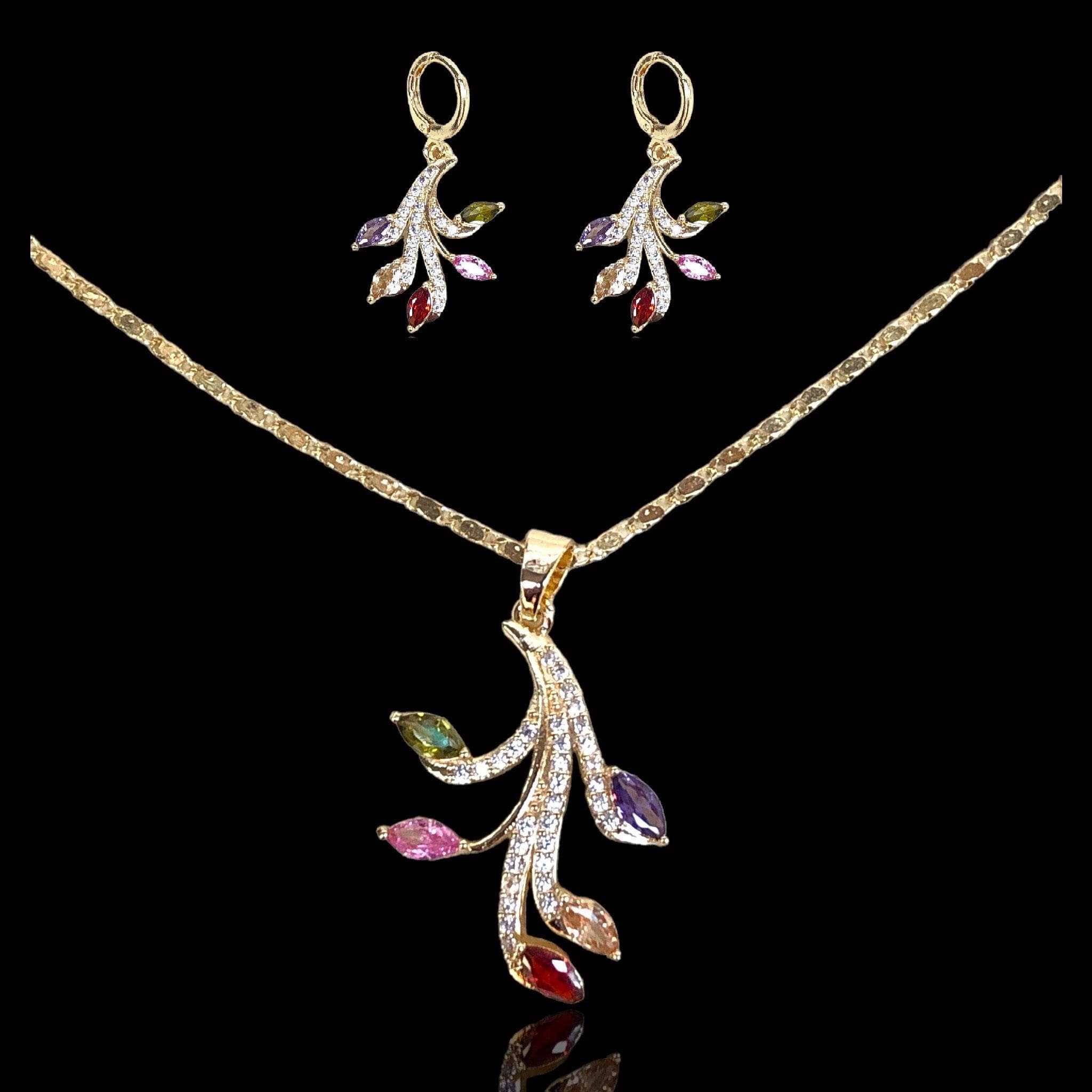 OLXS 0004 -18K Gold Filled Oro Laminado NEW, SET - KUANIA