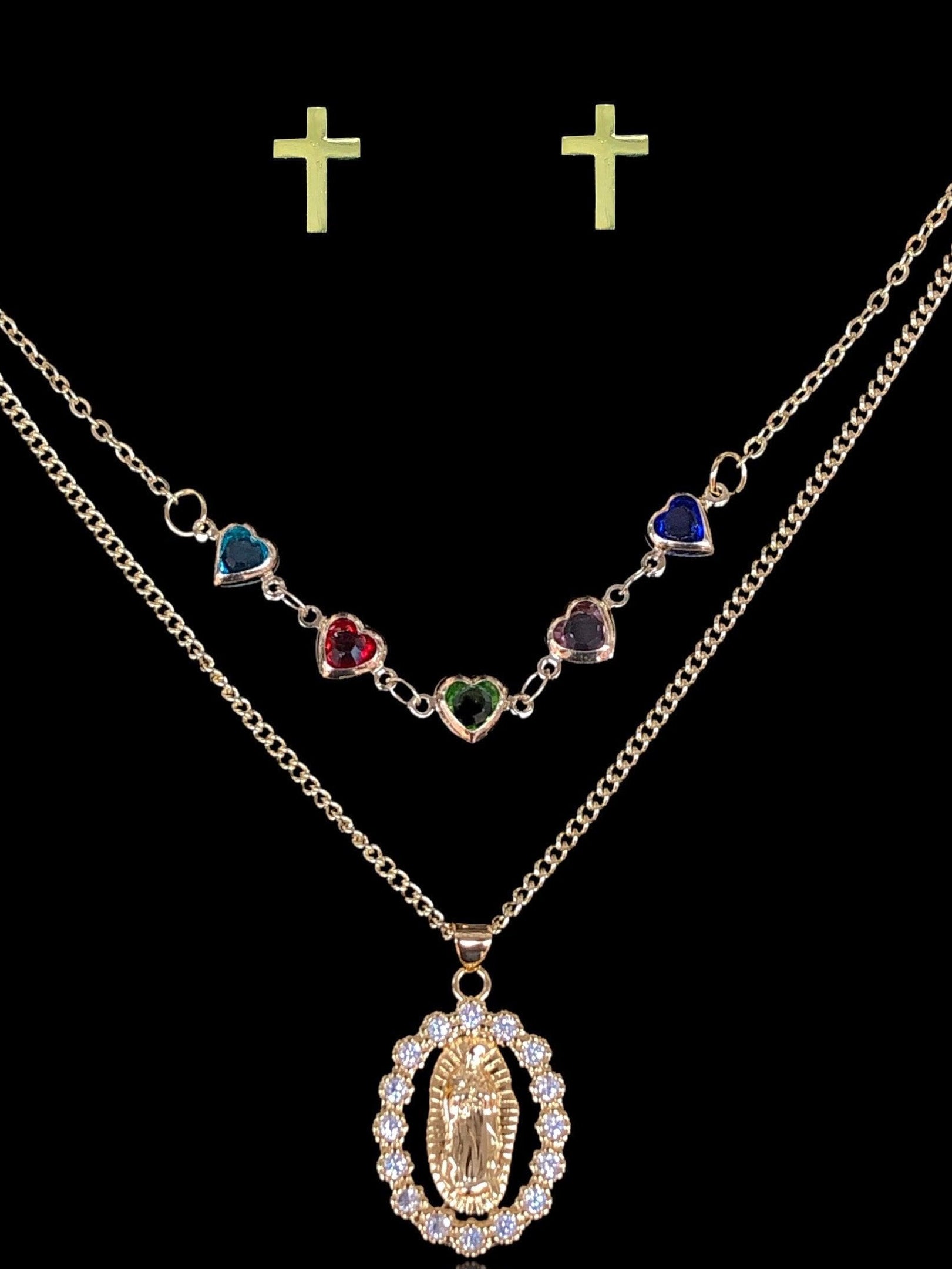 OLXS 0145 -18K Gold Filled Oro Laminado SET - KUANIA