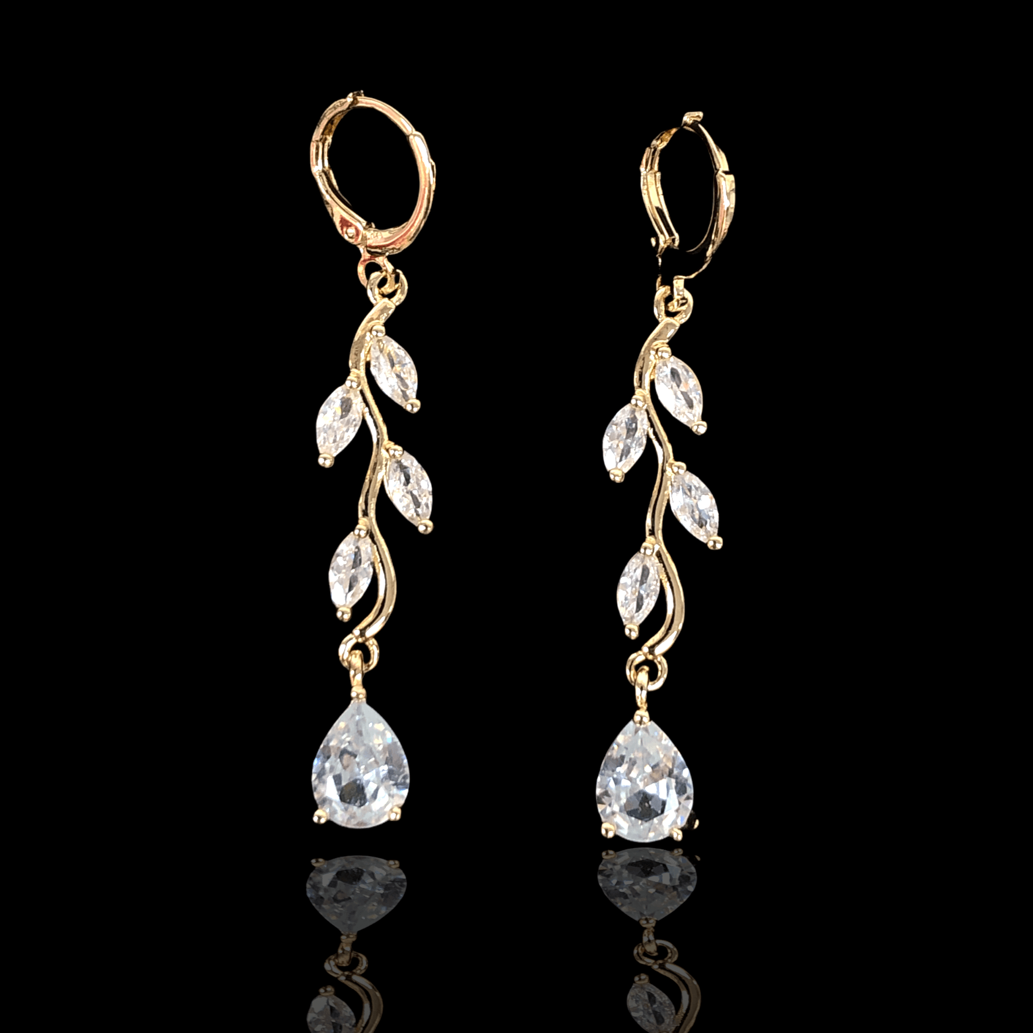 OLE 0200 -18K Gold Filled Oro Laminado EARRINGS, NEW - KUANIA