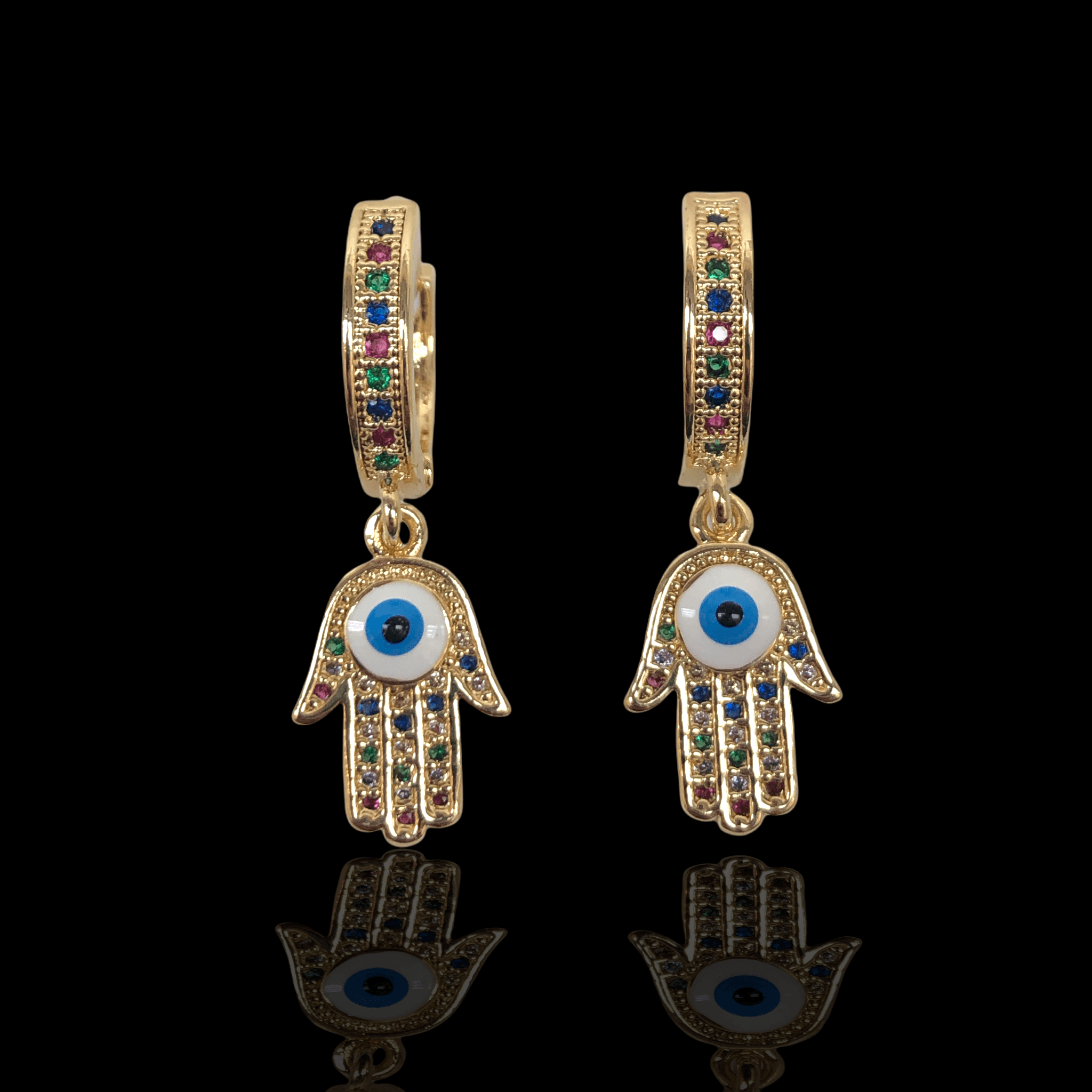 OLE 0200 -18K Gold Filled Oro Laminado EARRINGS, NEW - KUANIA