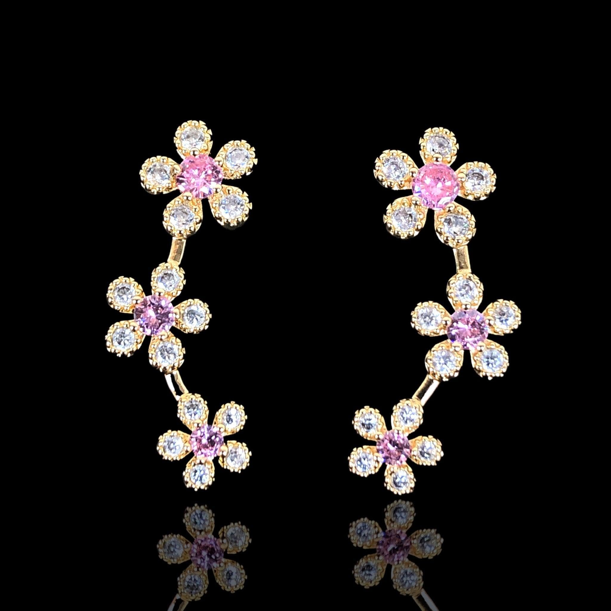 OLE 0341 -18K Gold Filled Oro Laminado EARRINGS, NEW - KUANIA