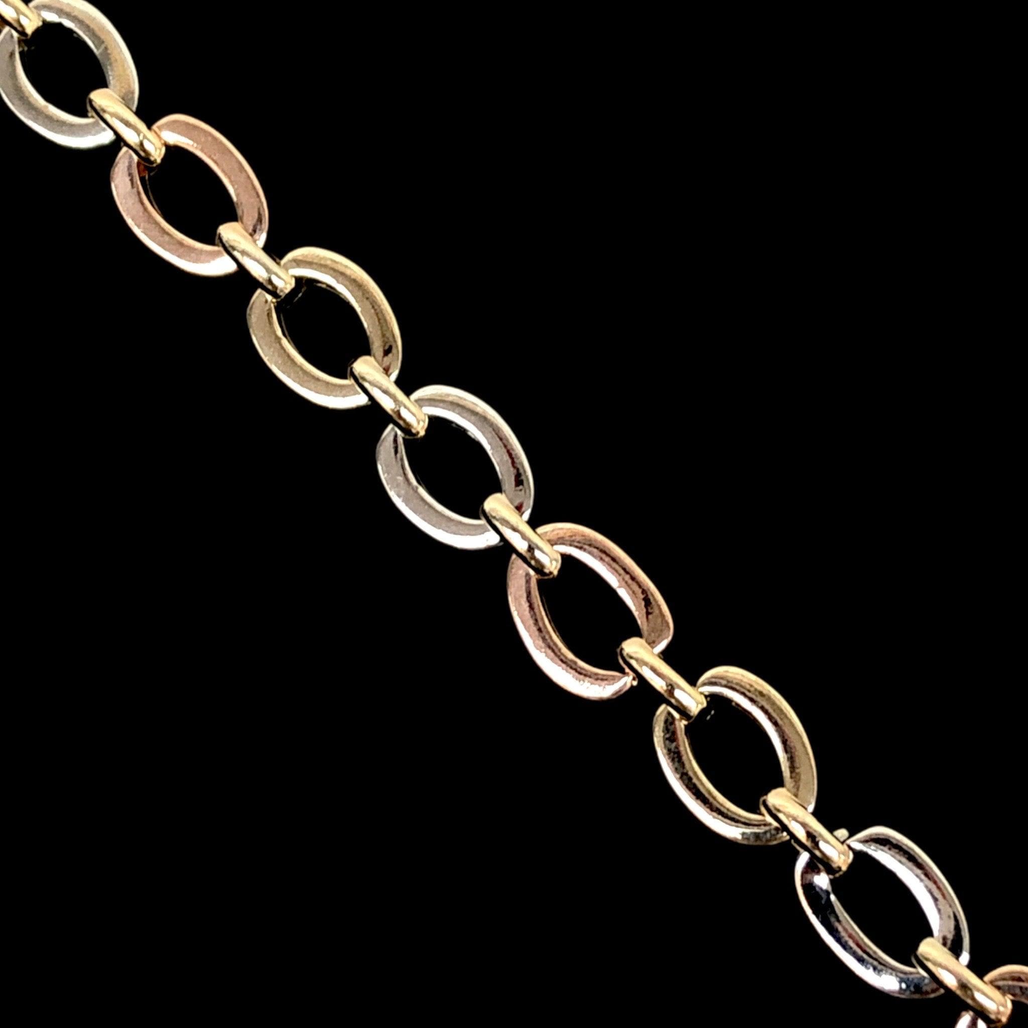 Gold Filled Oro Laminado Tricolor French Bohemian Bracelet 5