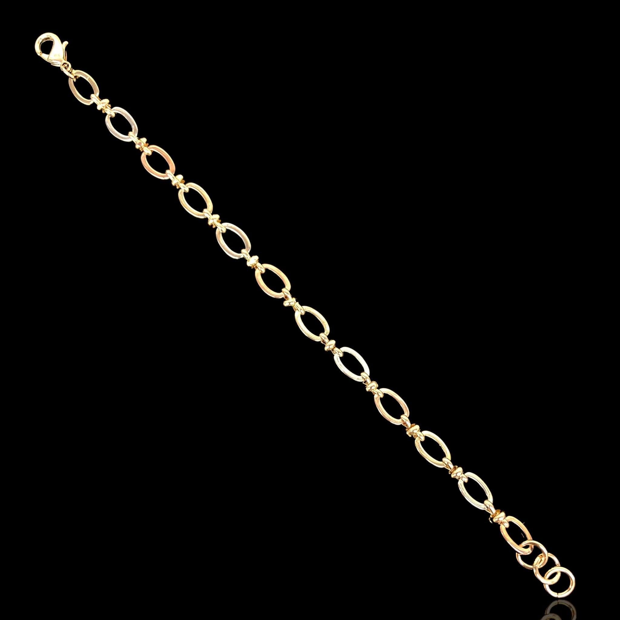 Gold Filled Oro Laminado Tricolor French Bohemian Bracelet 8