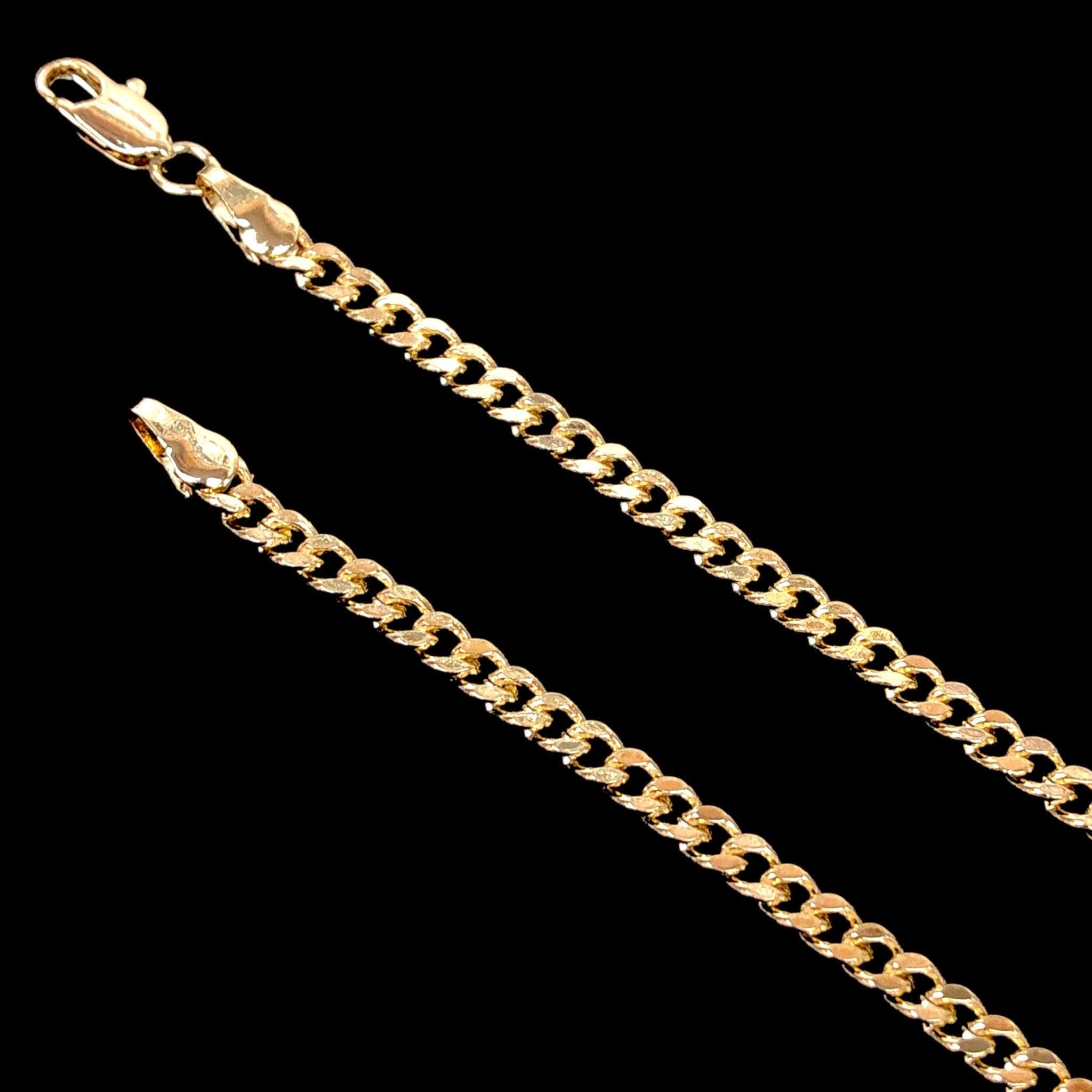18K Gold Filled 3.5mm Miami Cuban Chain (Pack of 6) -18K Gold Filled Oro Laminado CHAIN - KUANIA