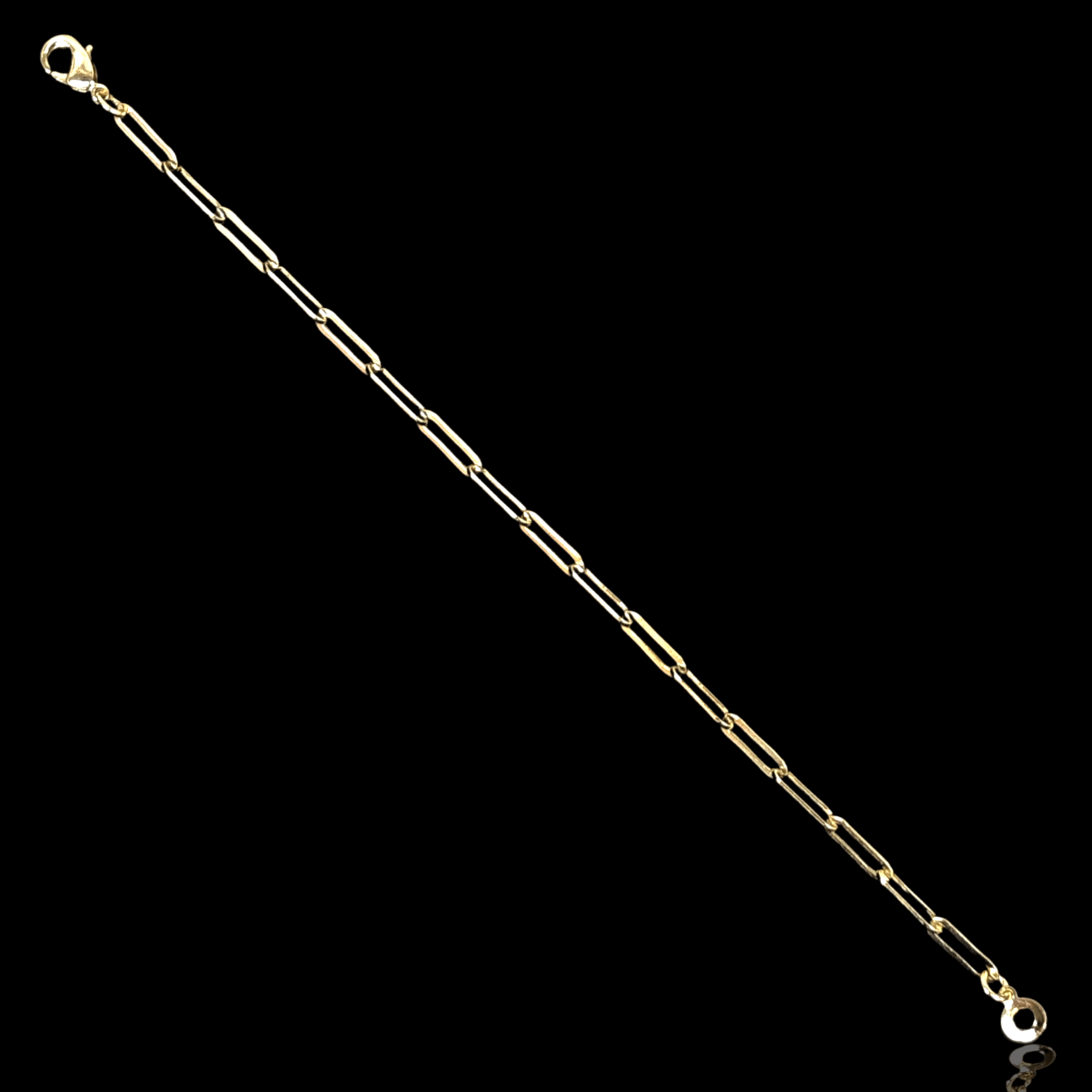 Oro Laminado Gold Filled 3.8mm Mercia Paper Clip Bracelets