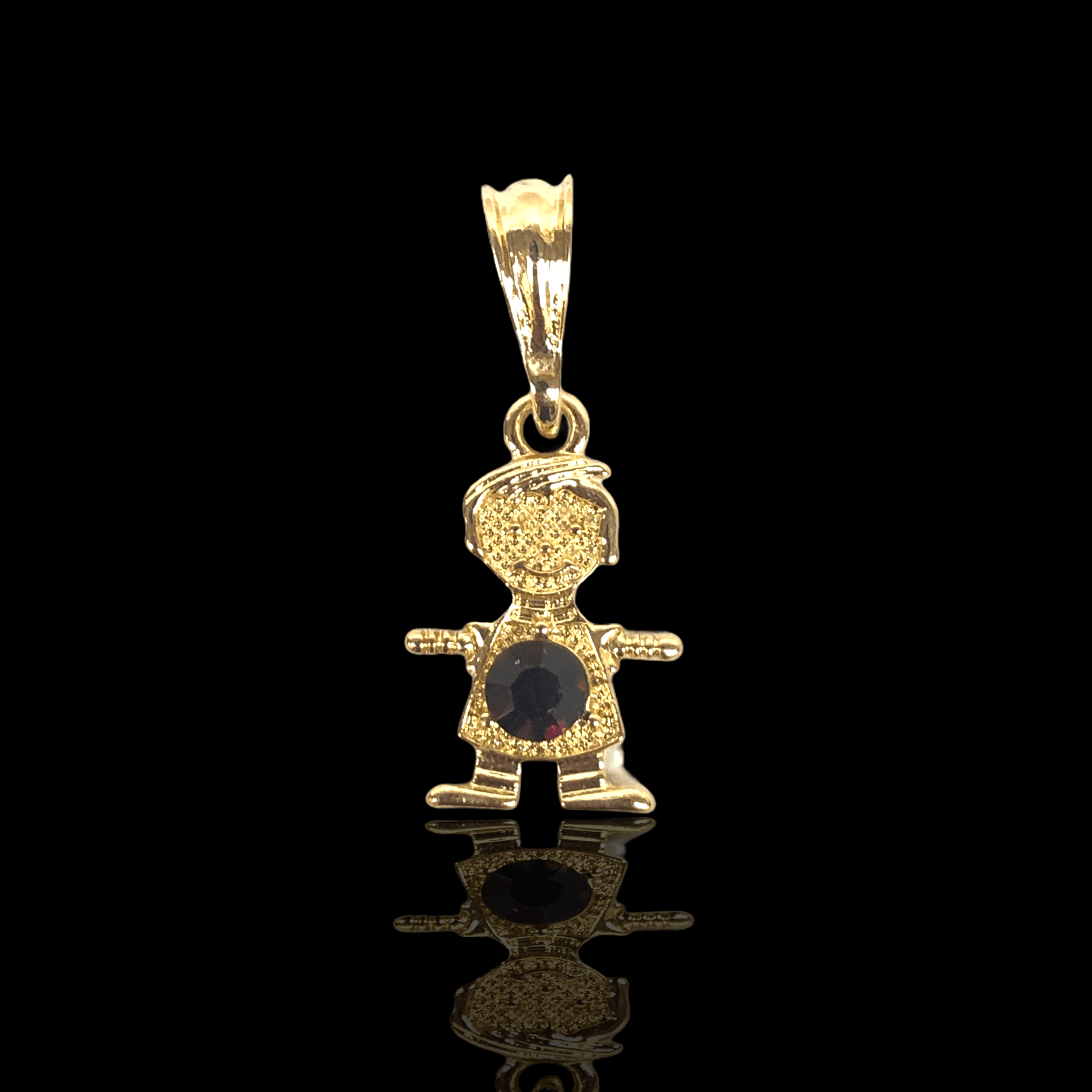 Oro Laminado Gold Filled Birthstone Kids Boy Pendant