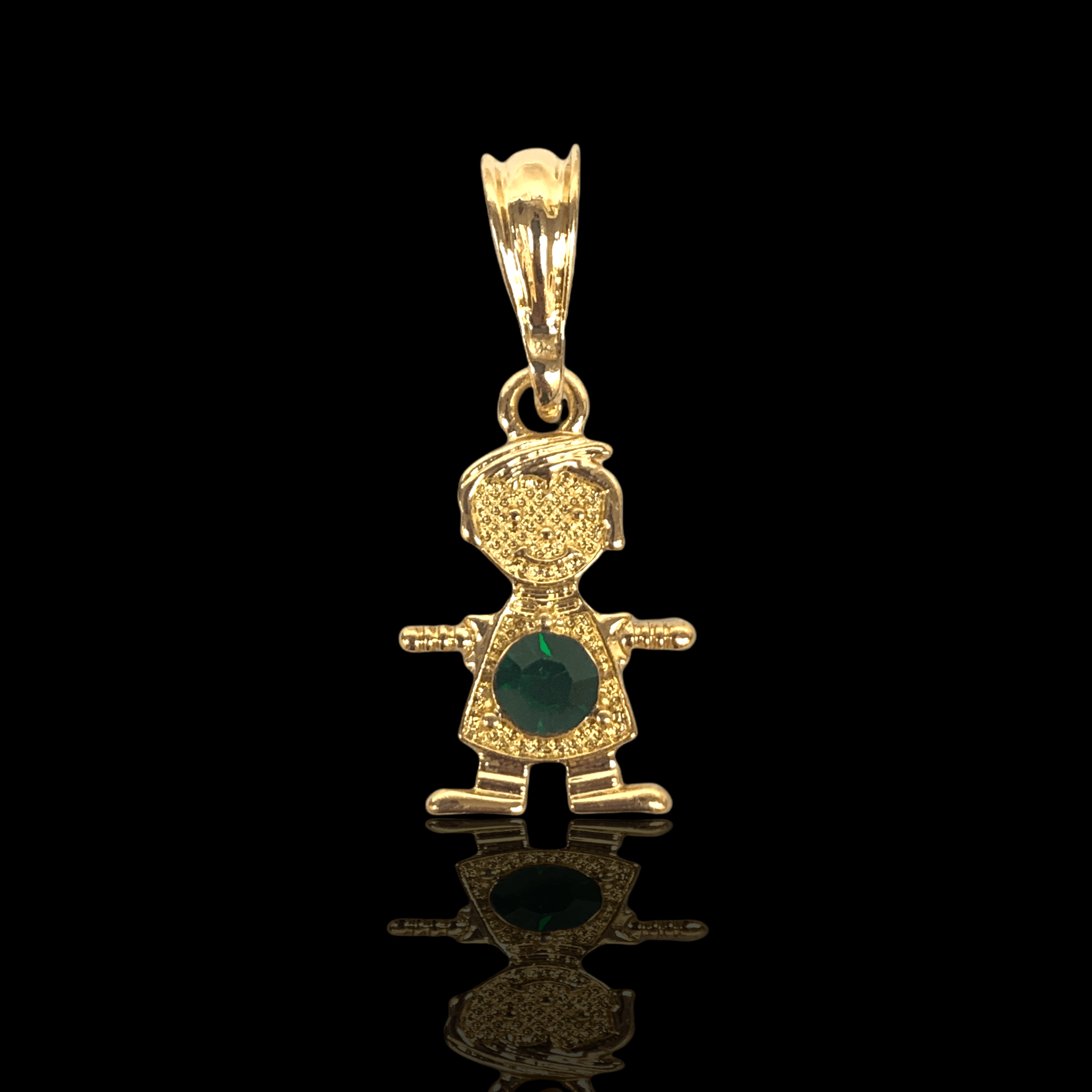 Oro Laminado Gold Filled Birthstone Kids Boy Pendant
