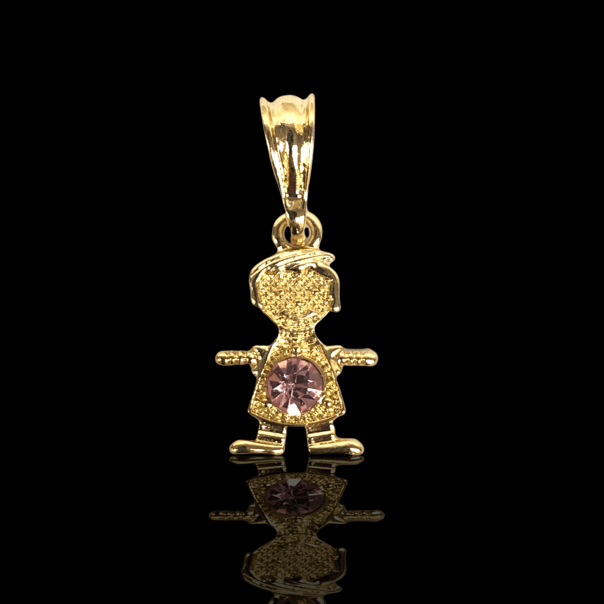 Oro Laminado Gold Filled Birthstone Kids Boy Pendant