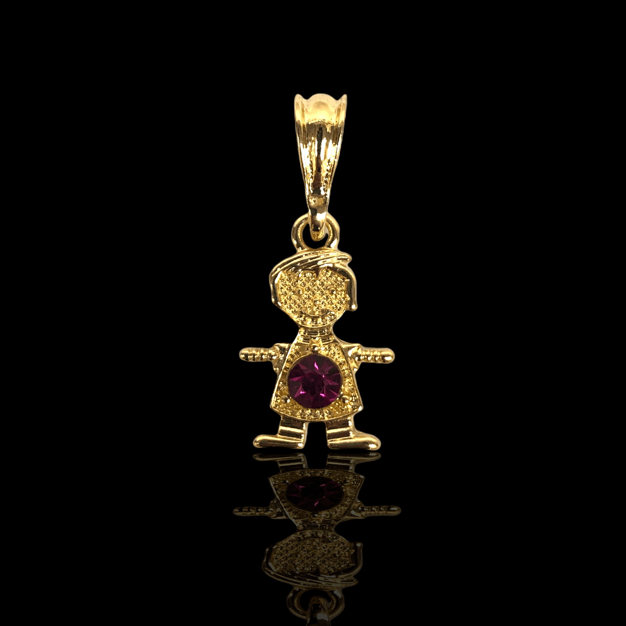 Oro Laminado Gold Filled Birthstone Kids Boy Pendant