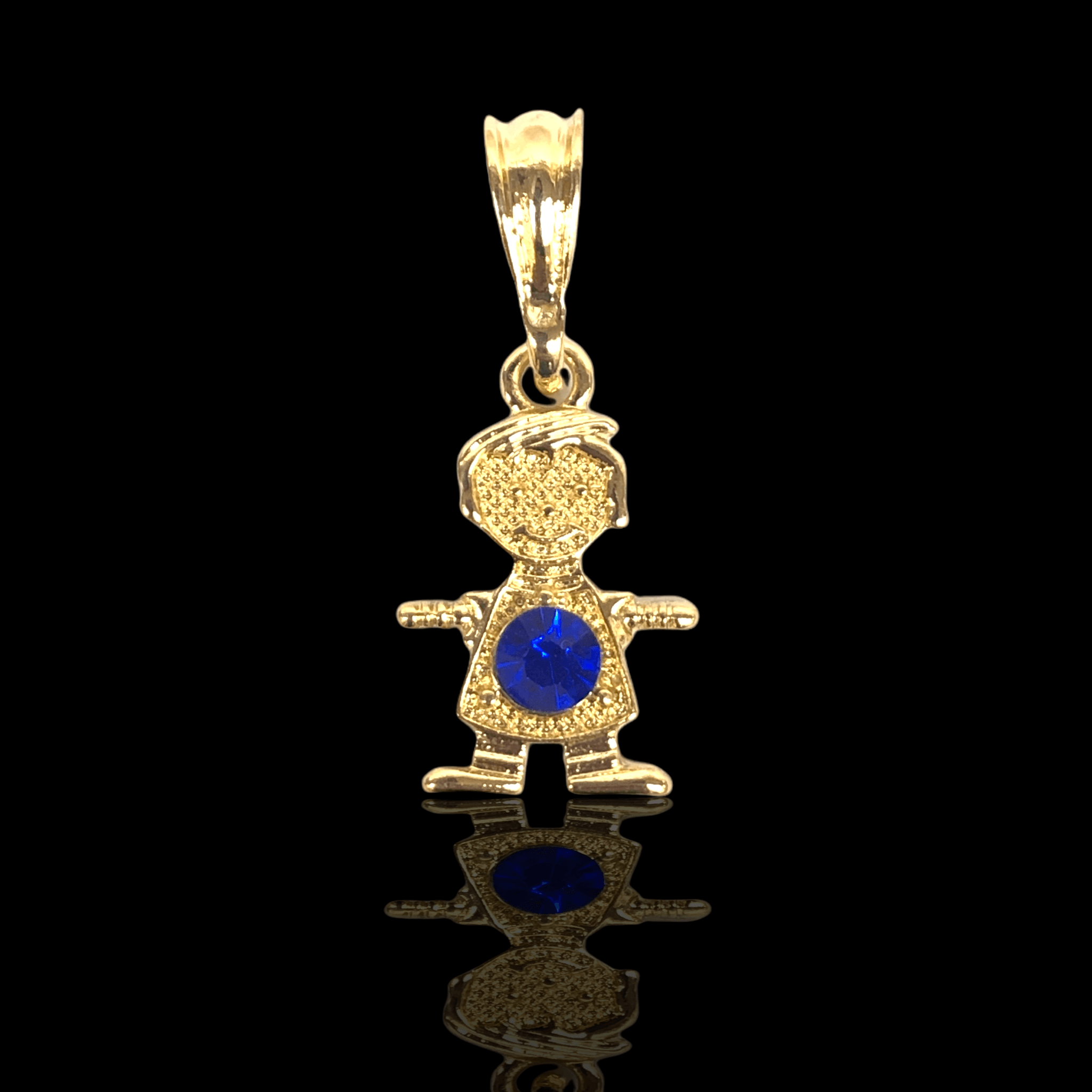 Oro Laminado Gold Filled Birthstone Kids Boy Pendant
