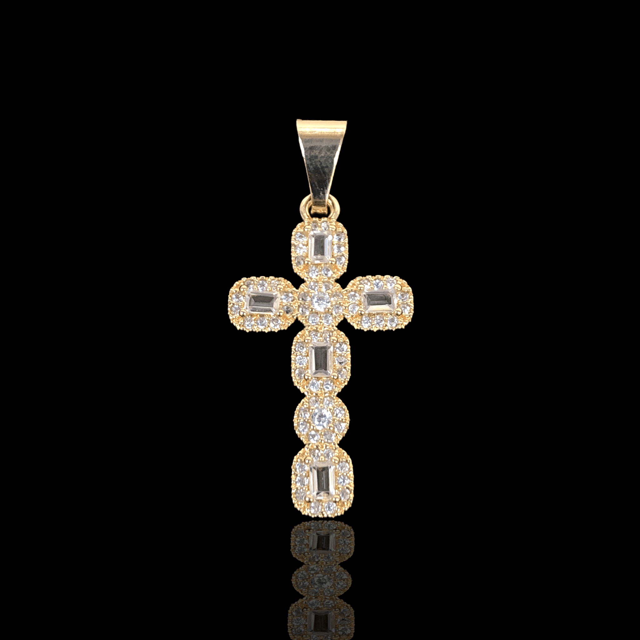 Oro Laminado Gold Filled Celtic Holy Cross Filigree Pendant
