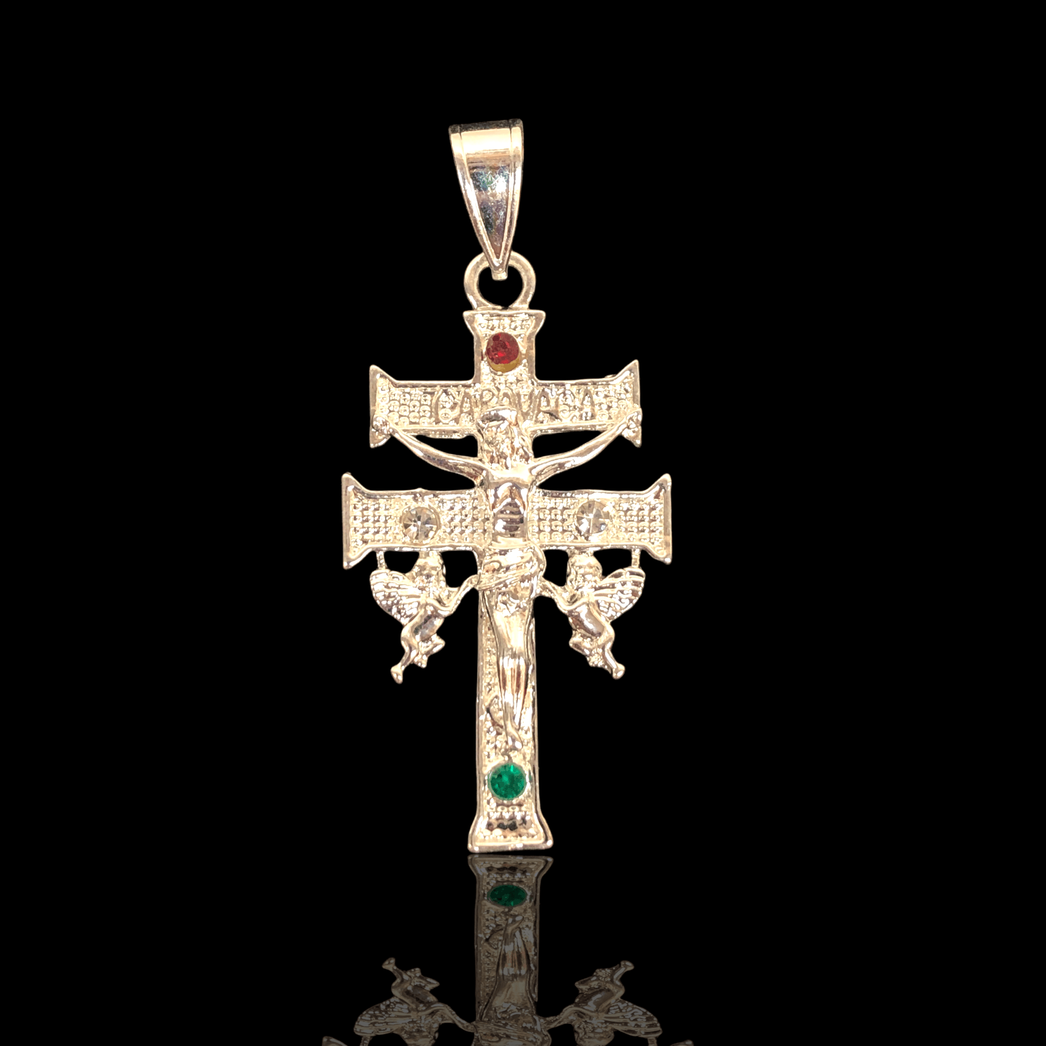 Oro Laminado Gold Filled Italian Caravaca Cross Pendant