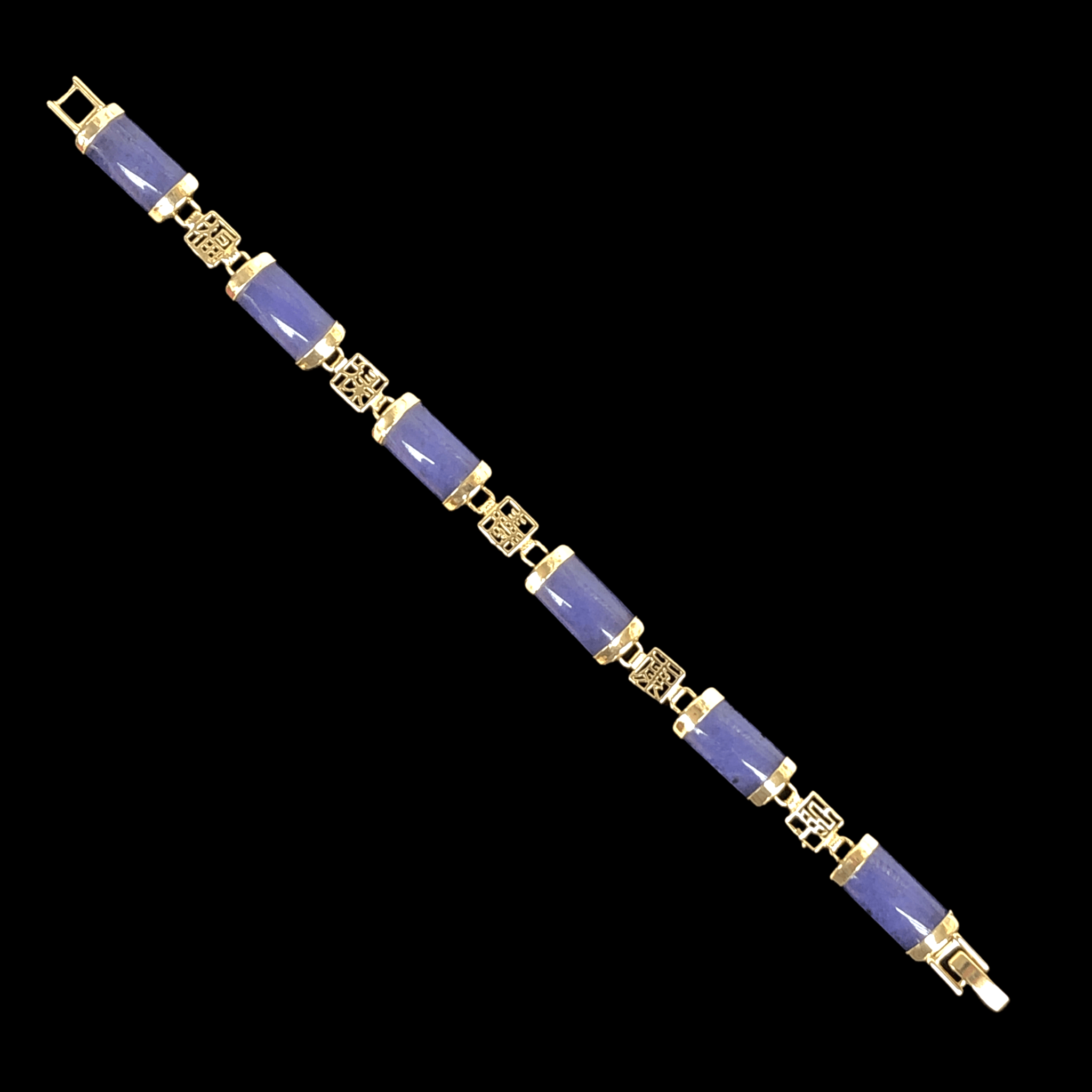 Oro Laminado Gold Filled Lucky Jade Princess Bracelet