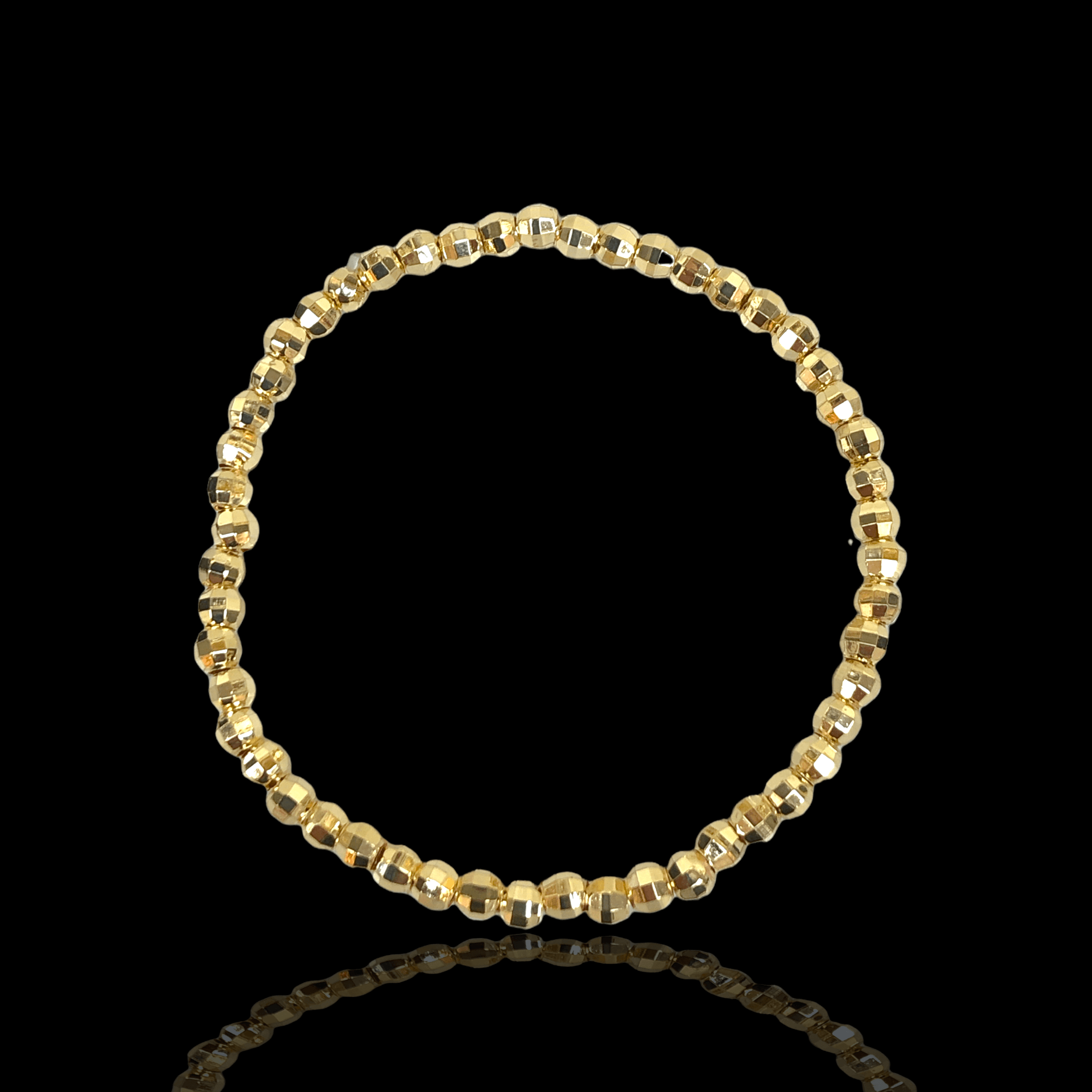 Oro Laminado Gold Filled Milano Laser Cut Beads Bracelet