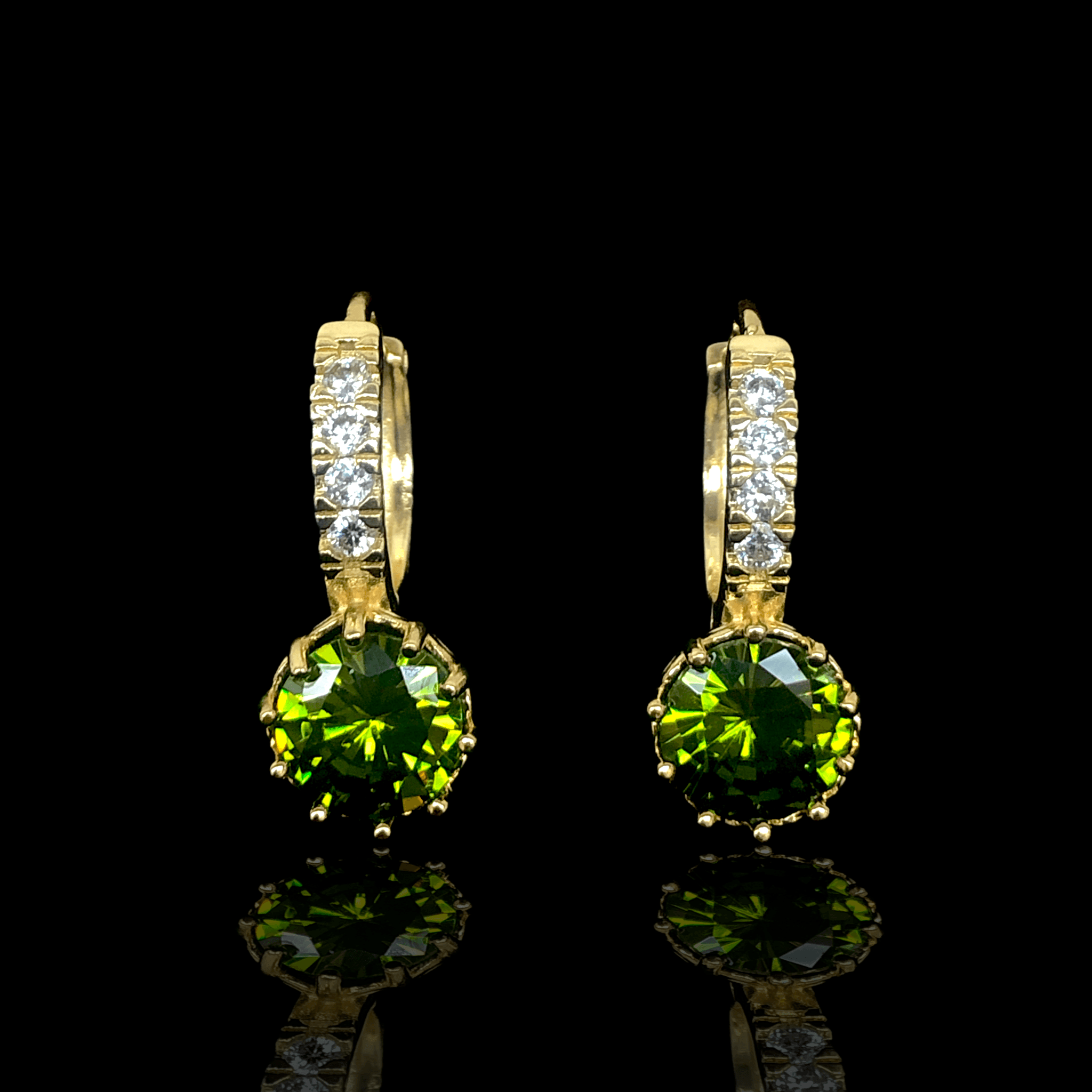 OLE 0294 -18K Gold Filled Oro Laminado EARRINGS, NEW - KUANIA