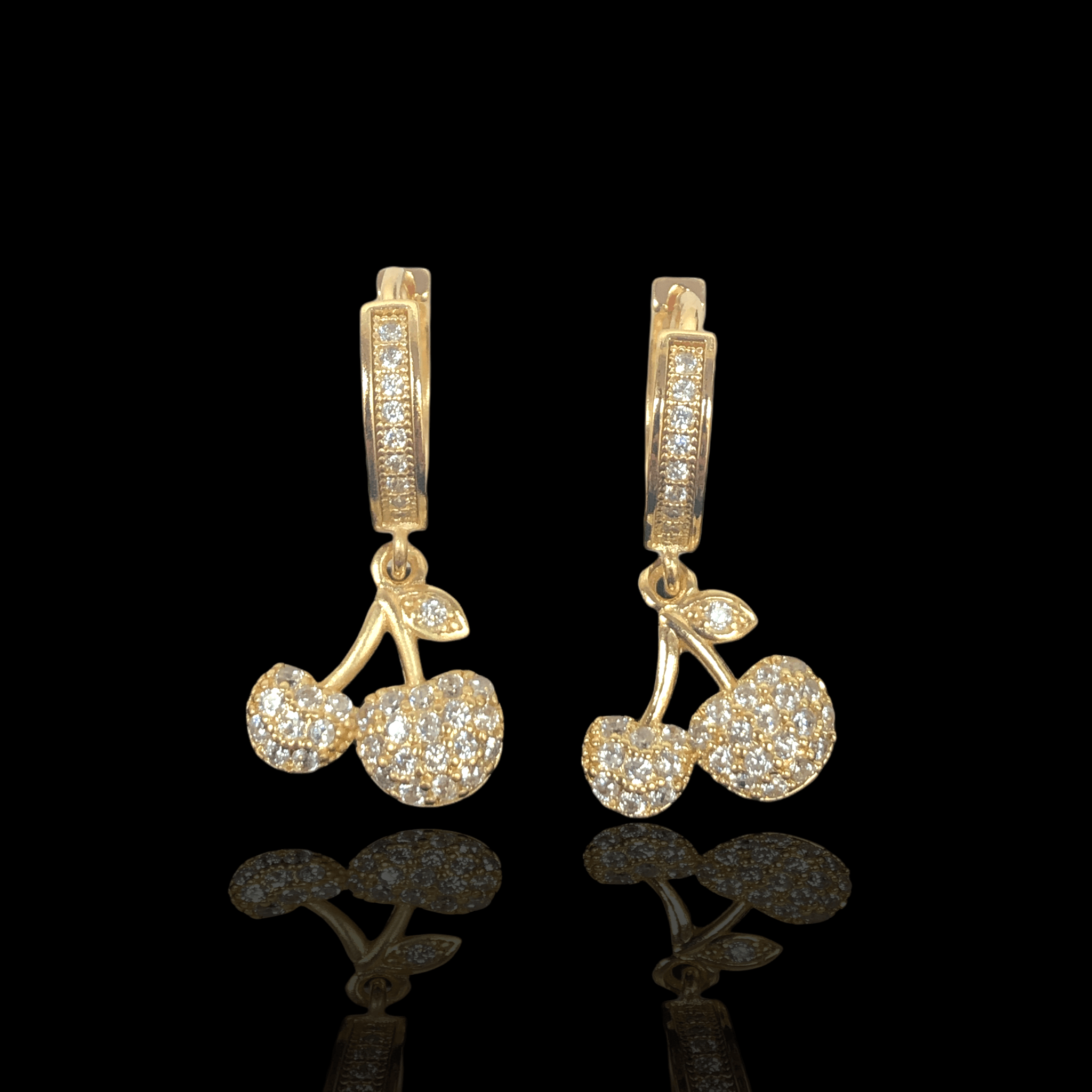 Oro Laminado Gold Filled Sweet Summer Cherry Earrings