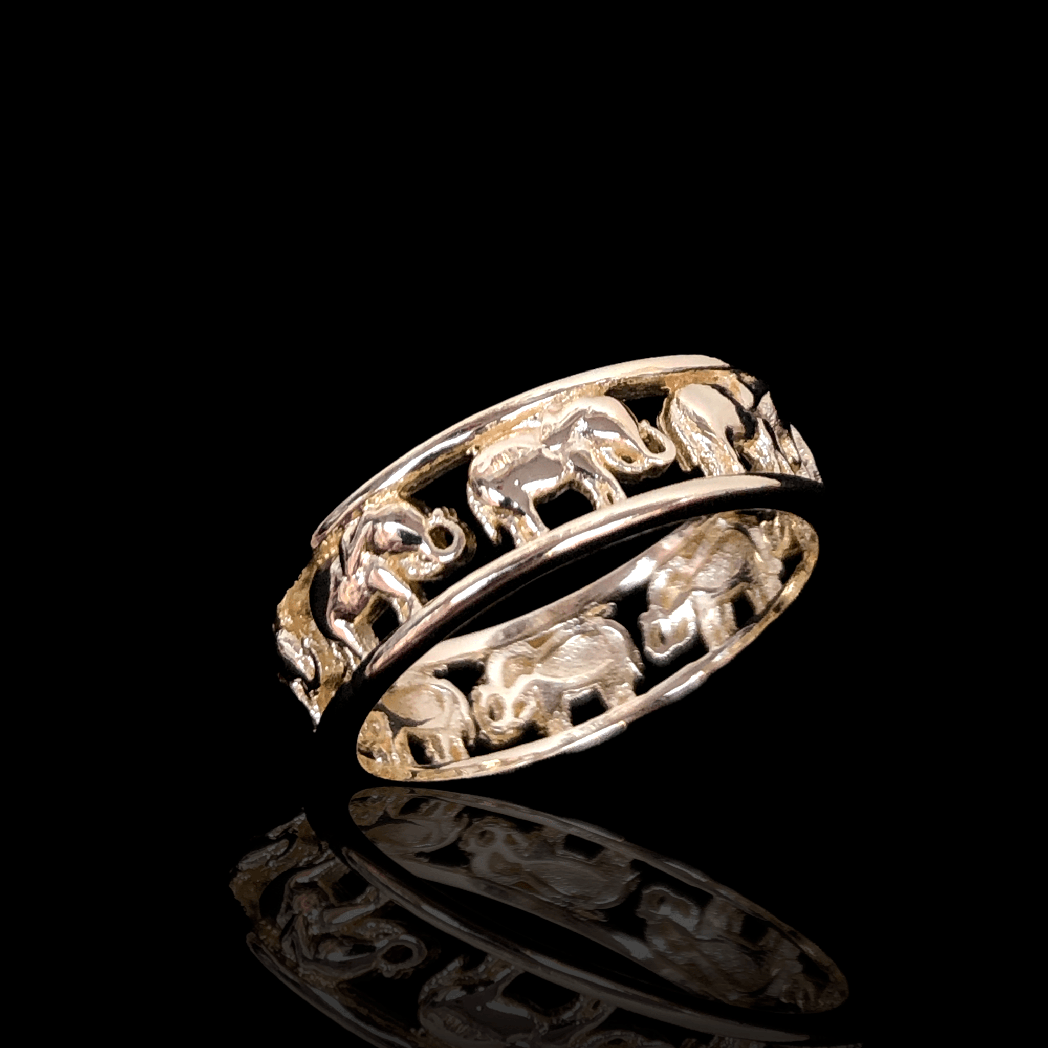 Oro Laminado Gold Filled Terra Eternity Elephant Ring
