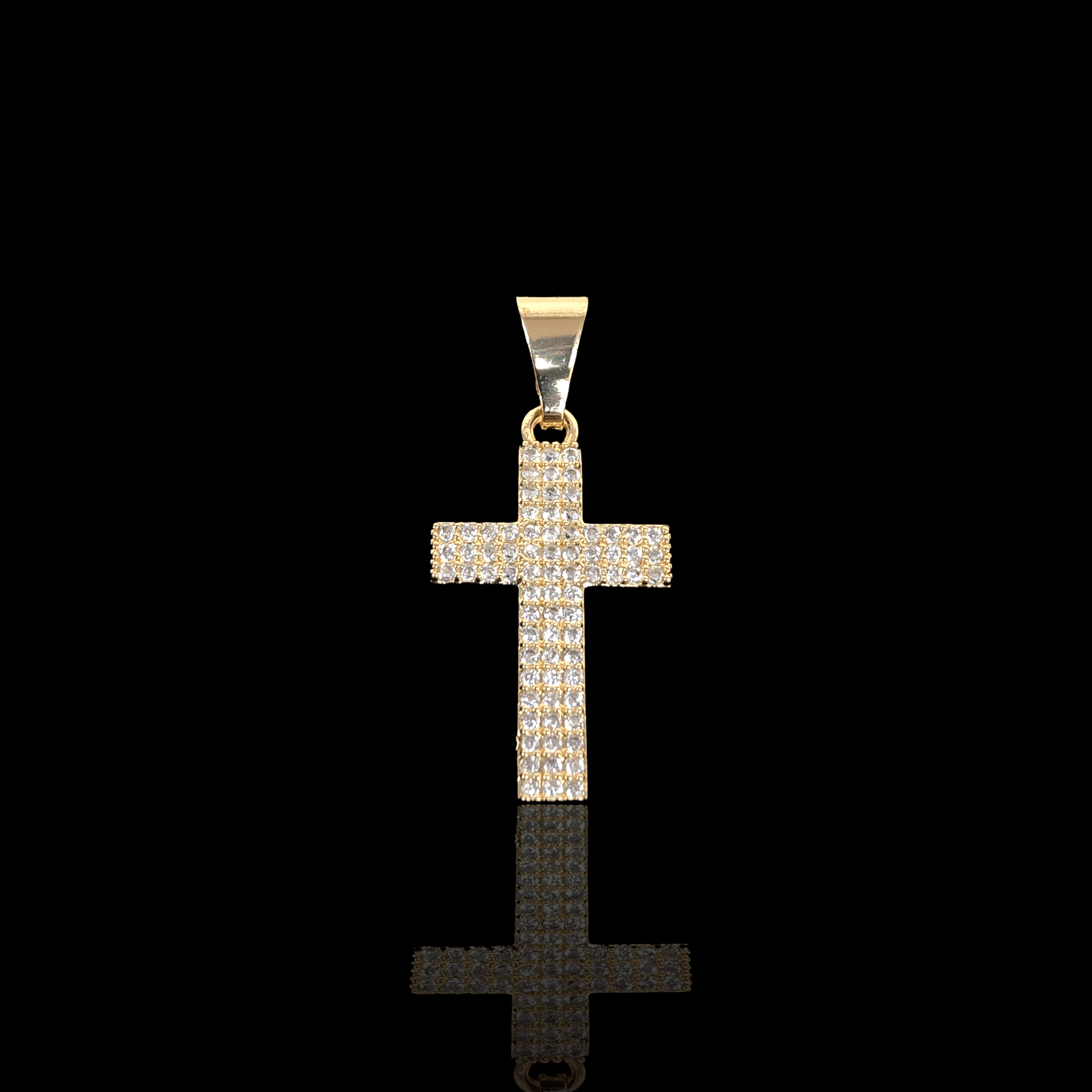 Oro Laminado Gold Filled Victorian Classic Cross Pendant