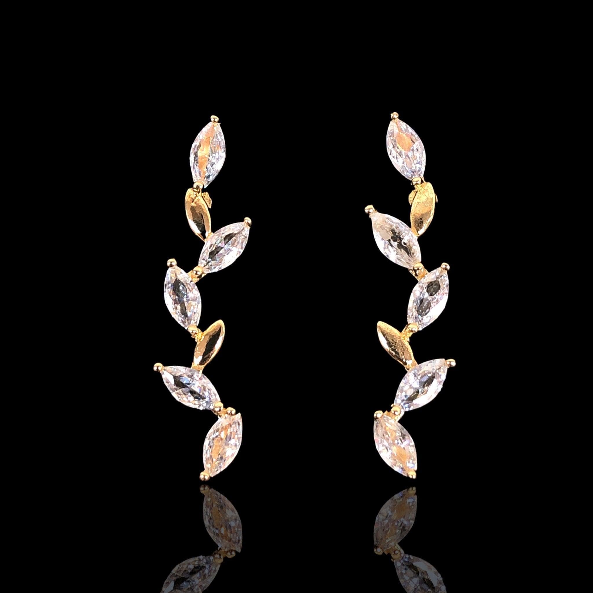 OLE 0342 -18K Gold Filled Oro Laminado EARRINGS, NEW - KUANIA
